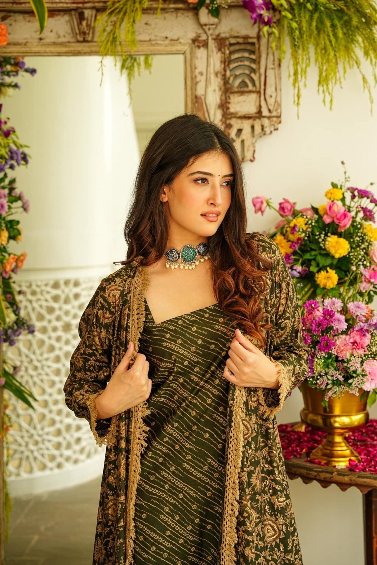 Zenia muslin kurta-shrug