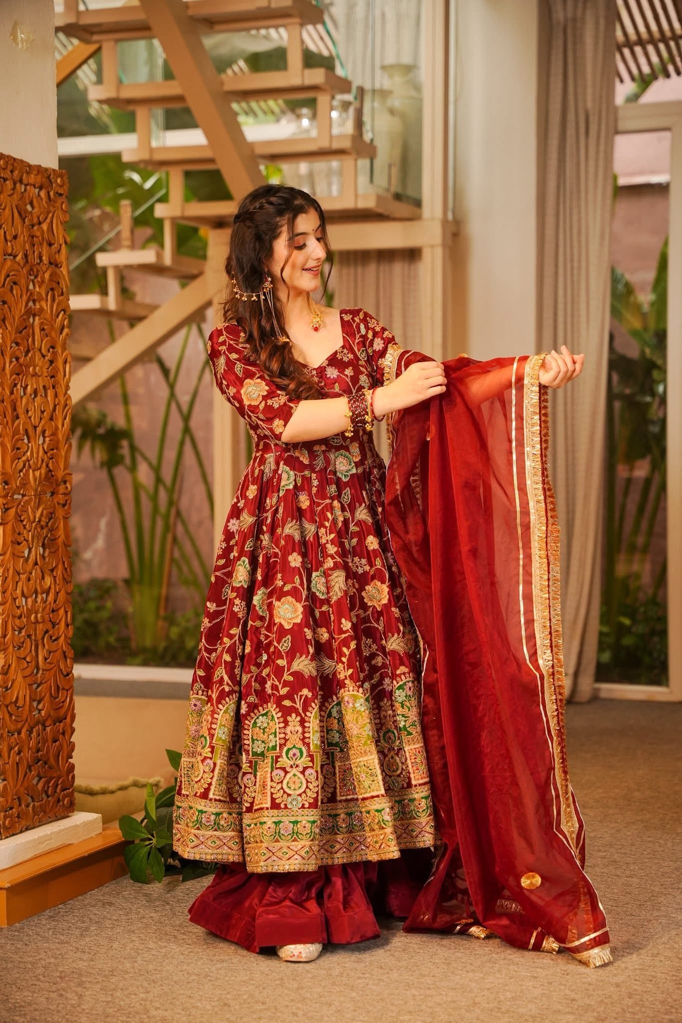 embroidered anarkali dress Buy Osha Heavy Embroidered Anarkali Suit Set Online in India