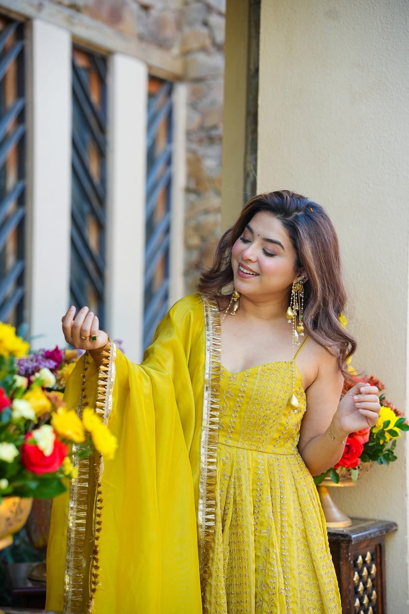 Mehwar Yellow Wedding Wear Suit Set