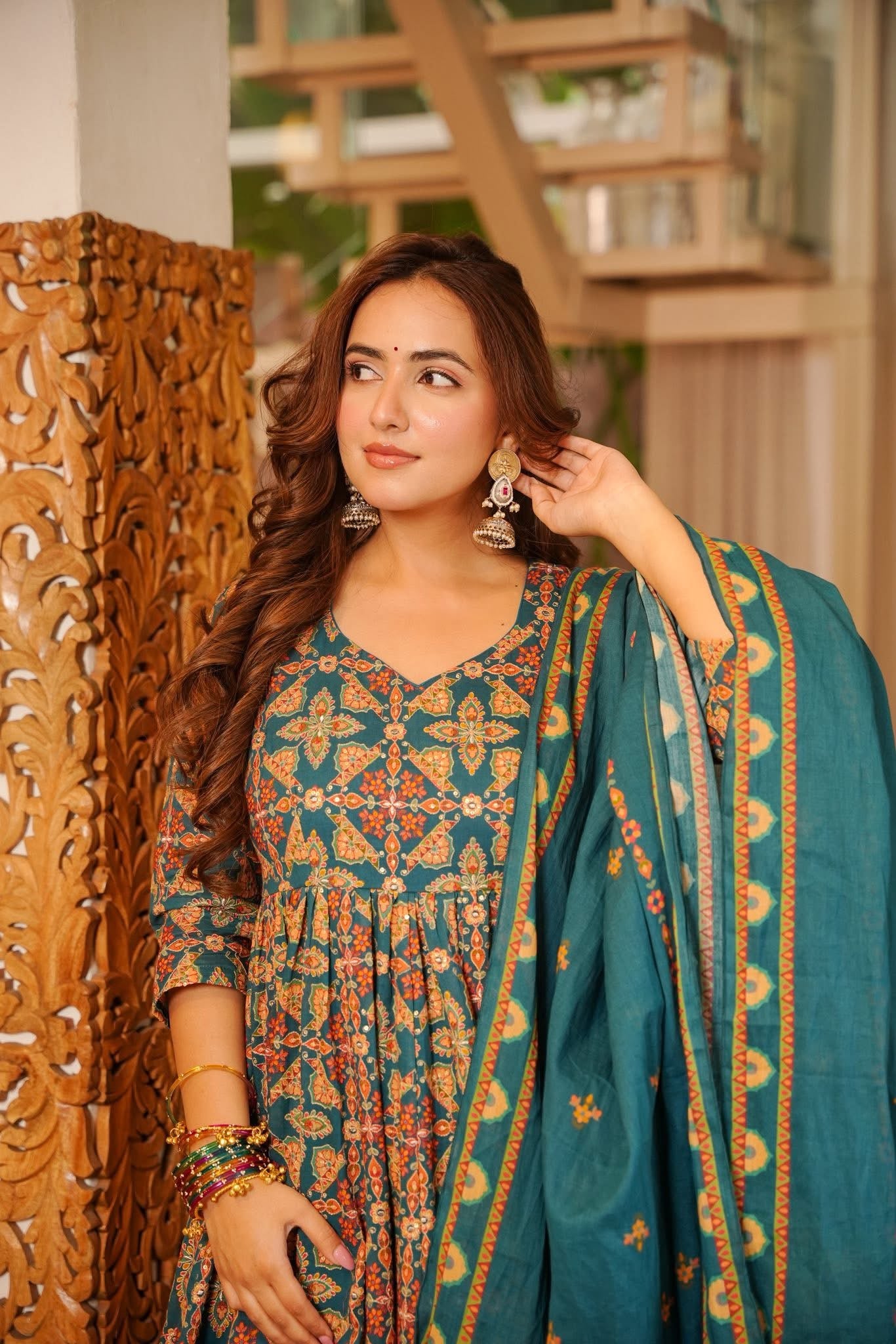 Aritrika Cotton Anarkali Suit Set