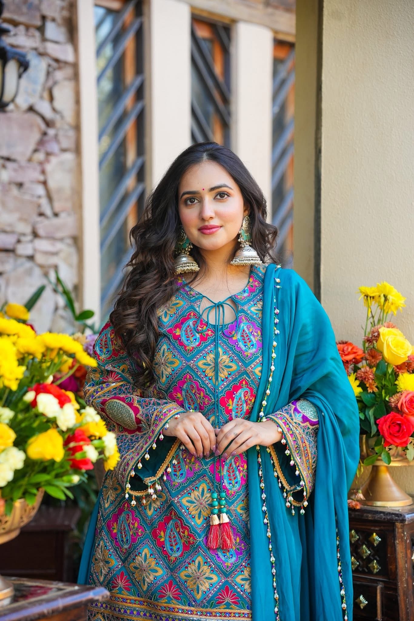 Anwesha Heavy Multicolored Embroidered Kurta Set