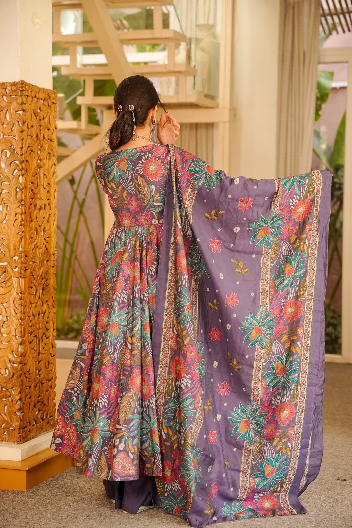 Xitika Muslin Anarkali Suit Set