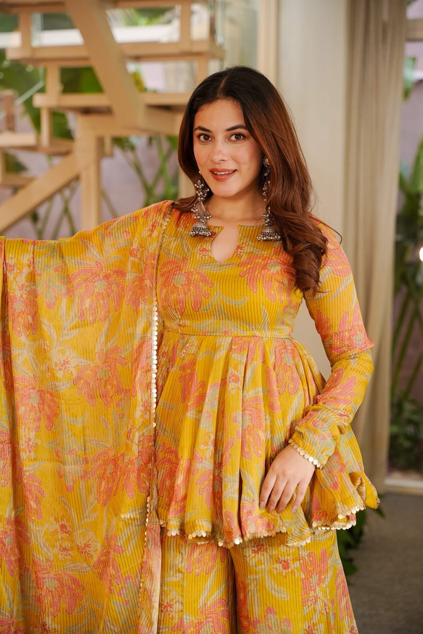 Vaari Floral Cosmos Sharara Set