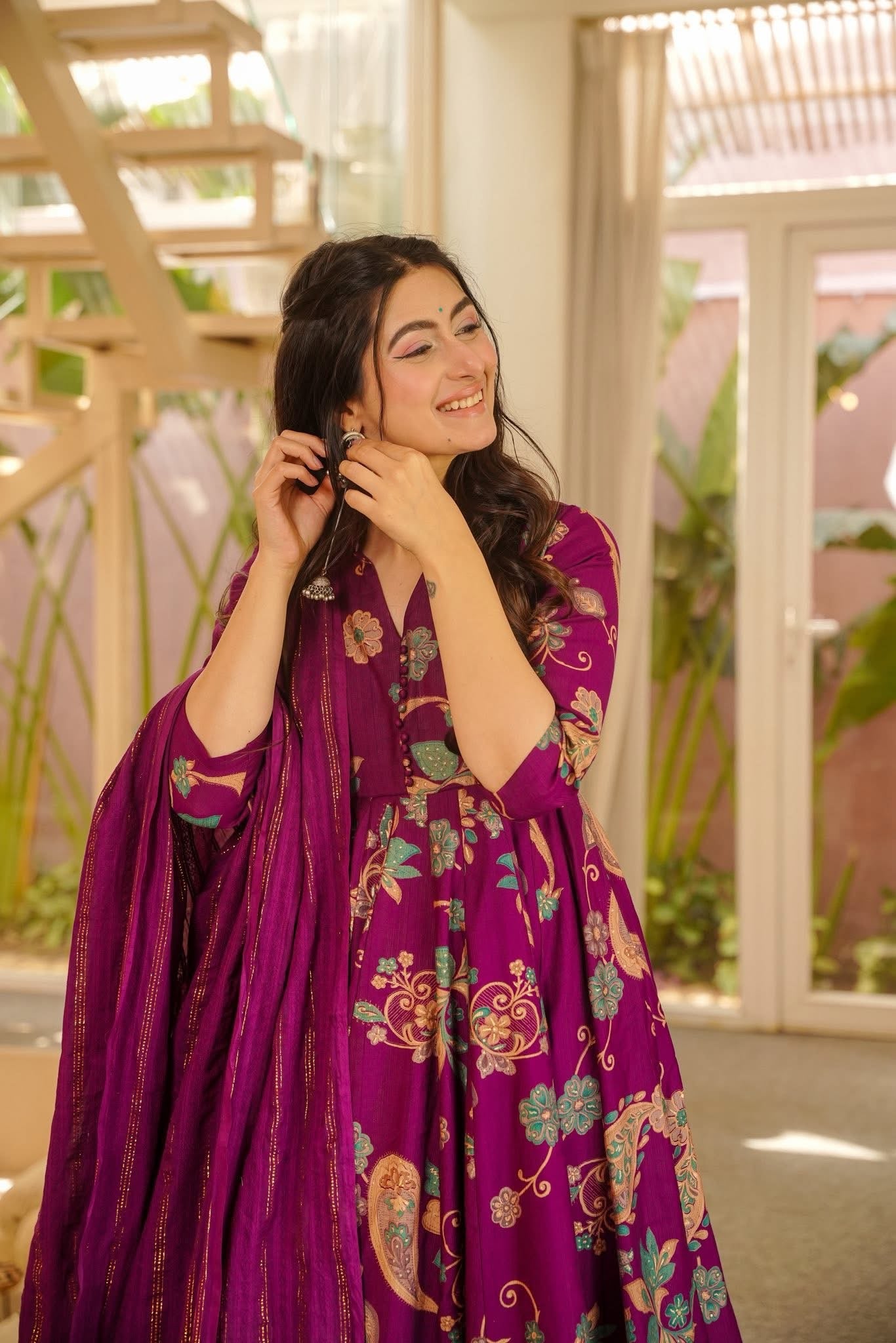 Rudraja Cotton Anarkali Suit Set