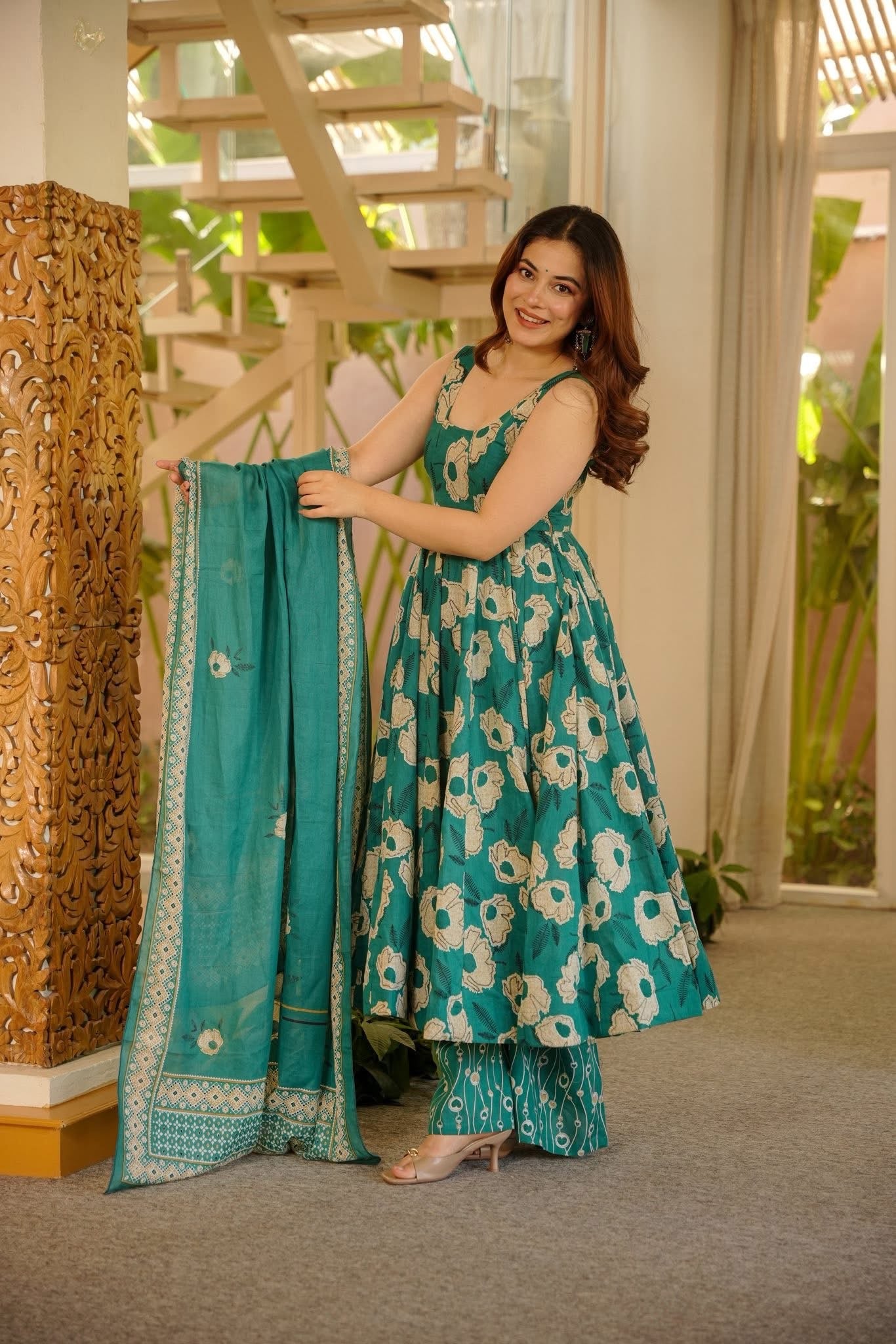 Buy Baamini Cotton Anarkali Suit Set Online in India | Idaho Clothing Buy Baamini Cotton Anarkali Suit Set Online in India | Idaho Clothing