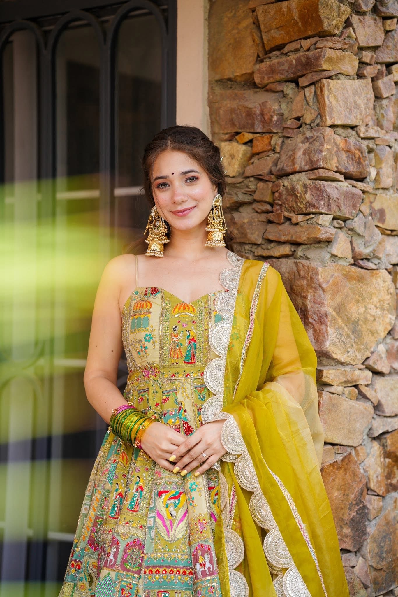 Dastaan Yellow Maxi Set