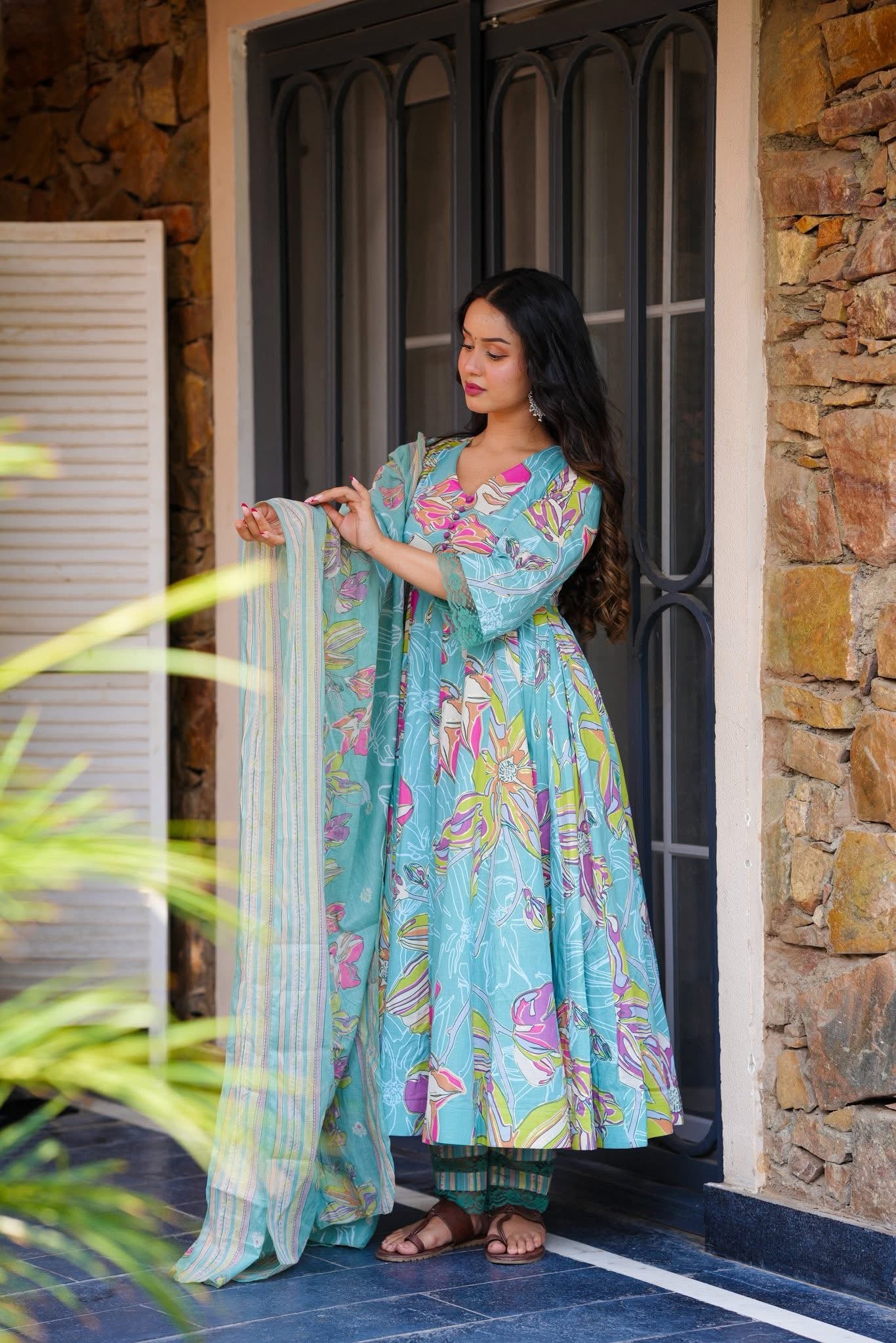 Buy Jaipuri Riwaaz Cotton Suit Set Online in India