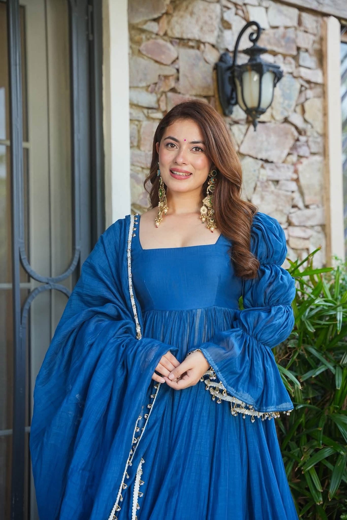 Arwen Chanderi Anarkali Suit Set