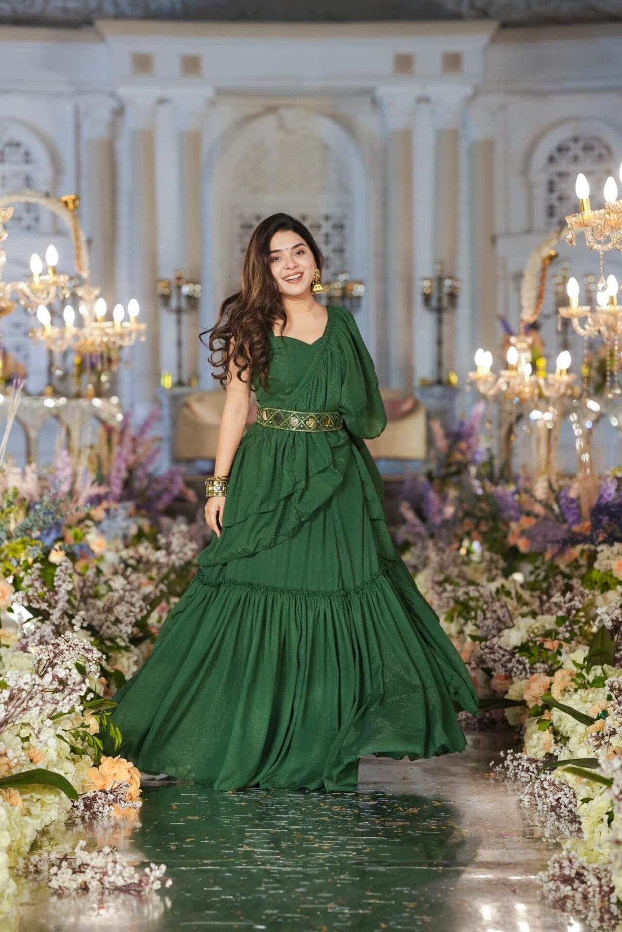 Buy Savannah green Chiffon saree Online in India | Idaho Clothing Buy Savannah green Chiffon saree Online in India | Idaho Clothing