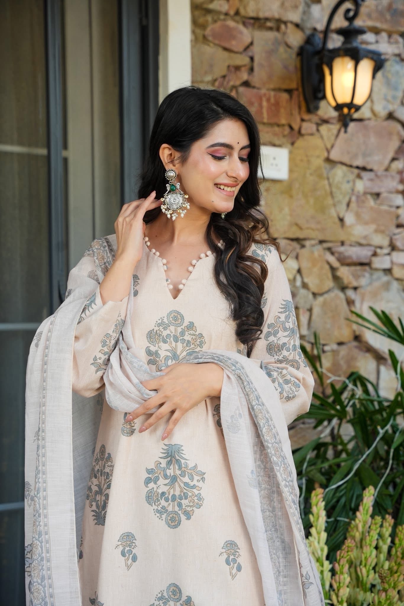 Safrin Blockprinted Cotton Kurta Set