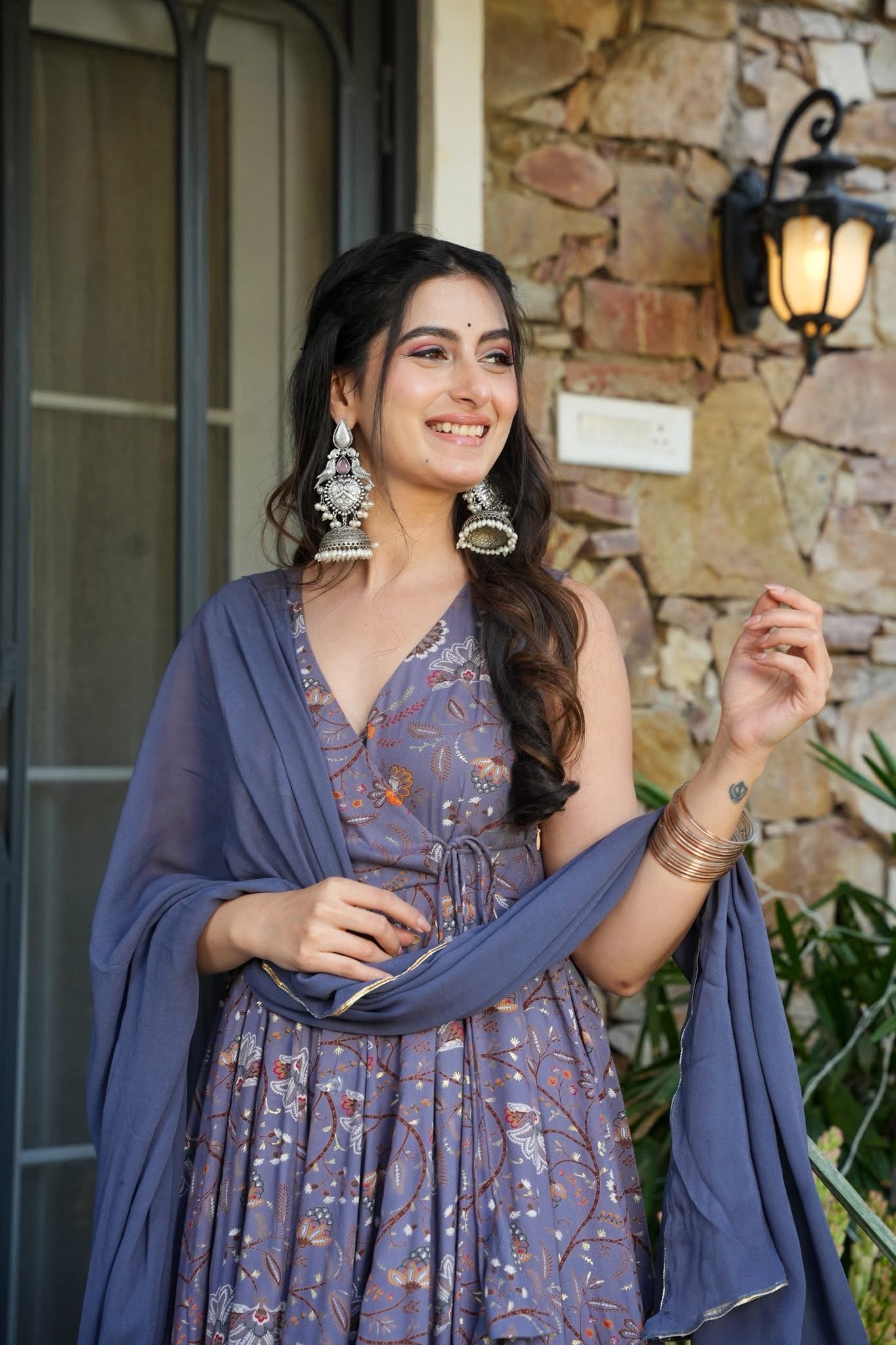 Rivya Midblush Rayon Suit Set