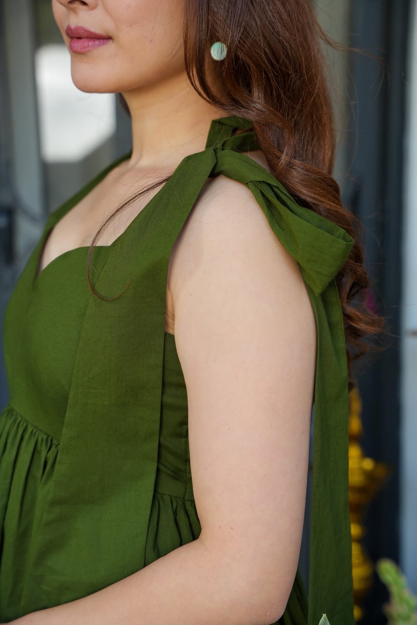 Viridian Green Bow Dress