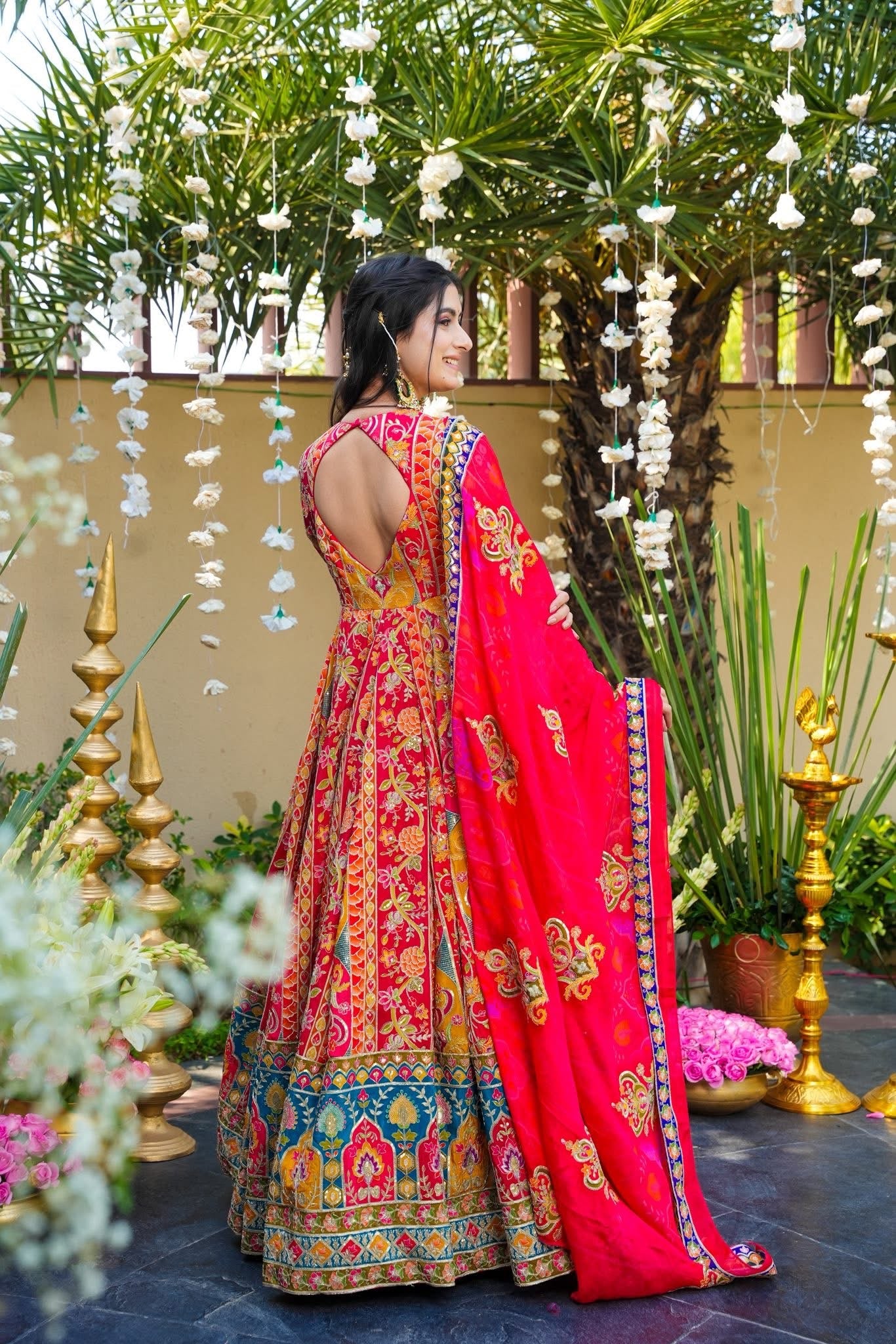 Rudhiraani Heavy Embroidered Wedding Maxi Set