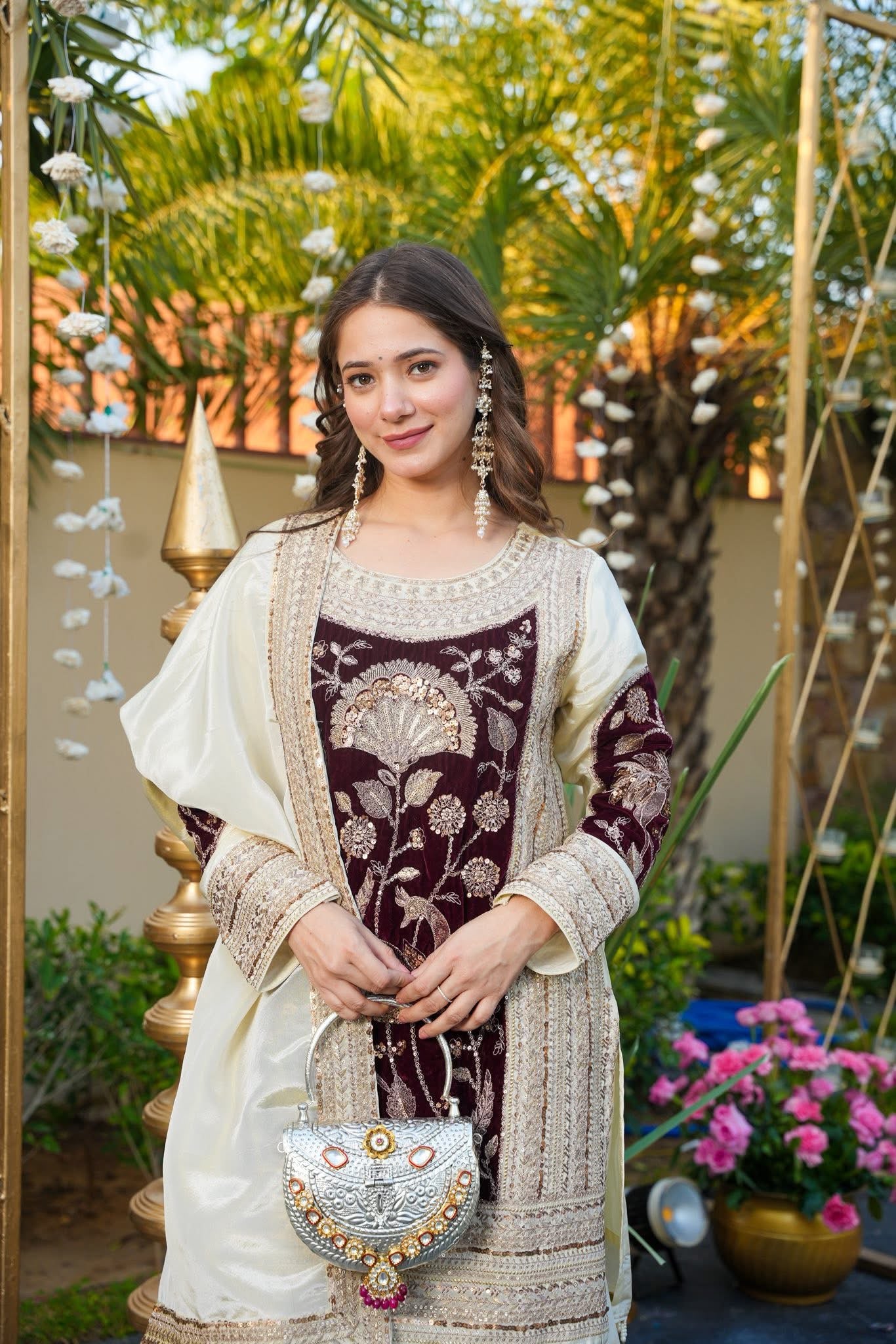 Zarmina Taj Velvet Sharara Set