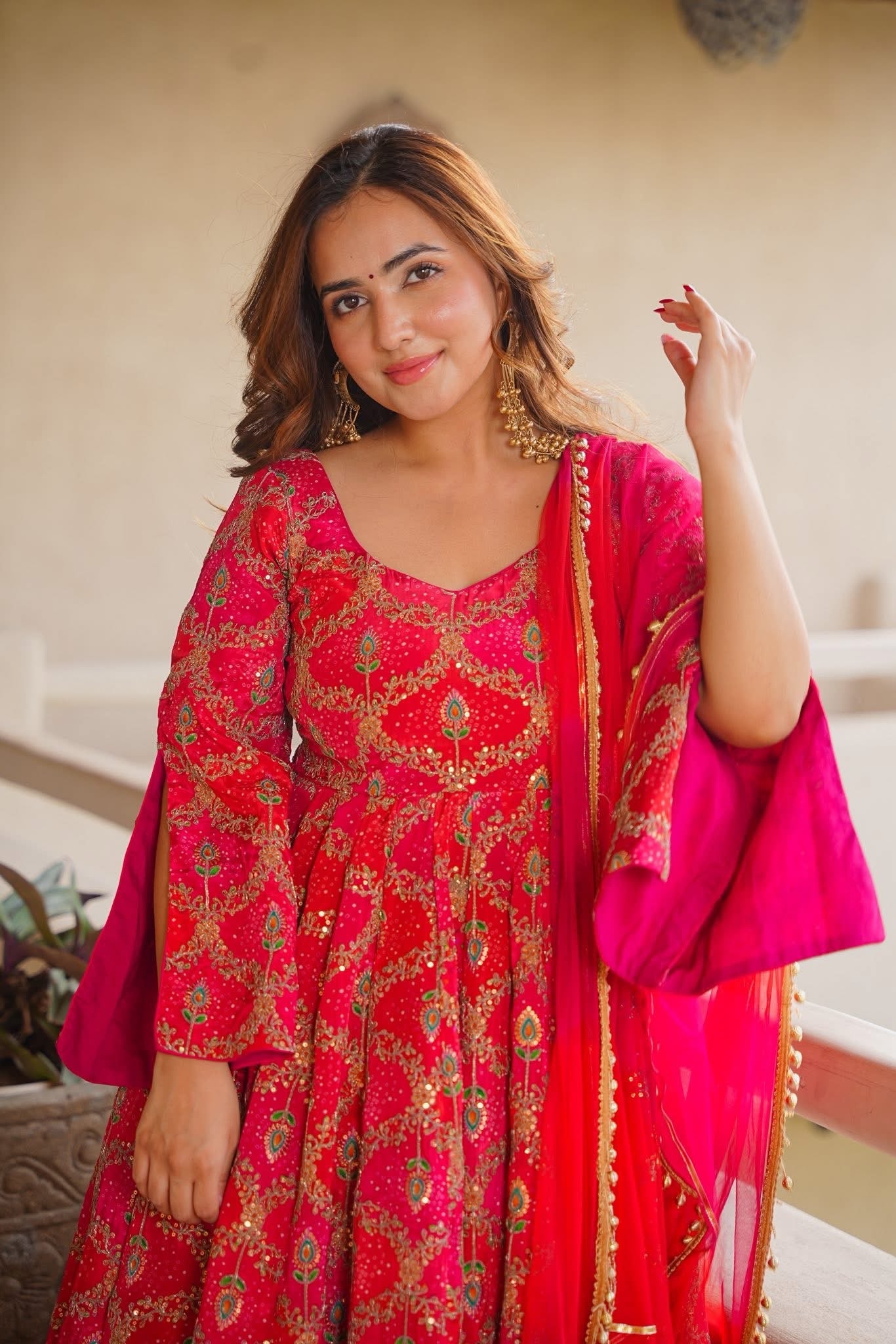 Ishnaara Embroidered Anarkali Suit Set