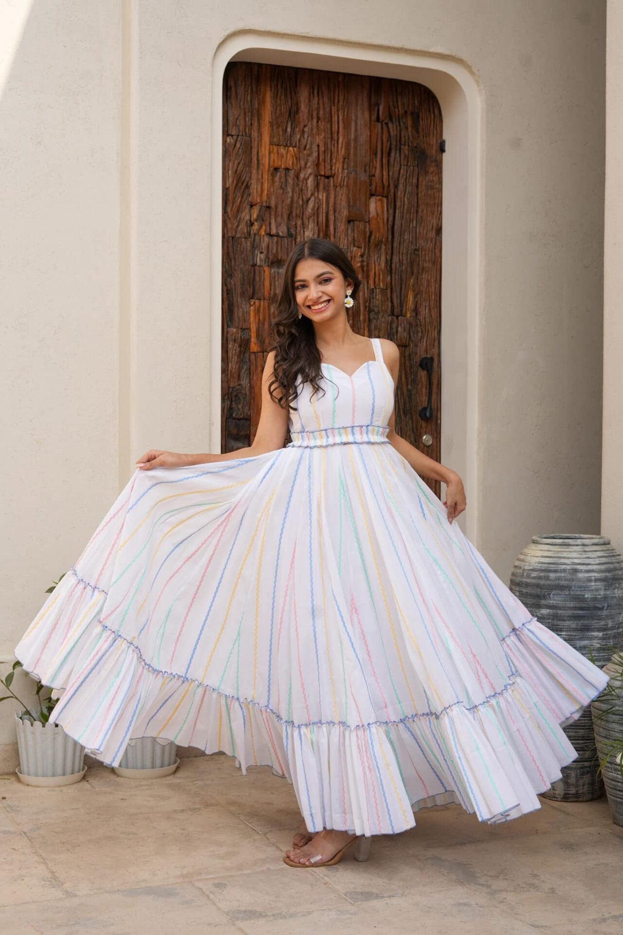 Buy Whisper white cotton dress Online in India