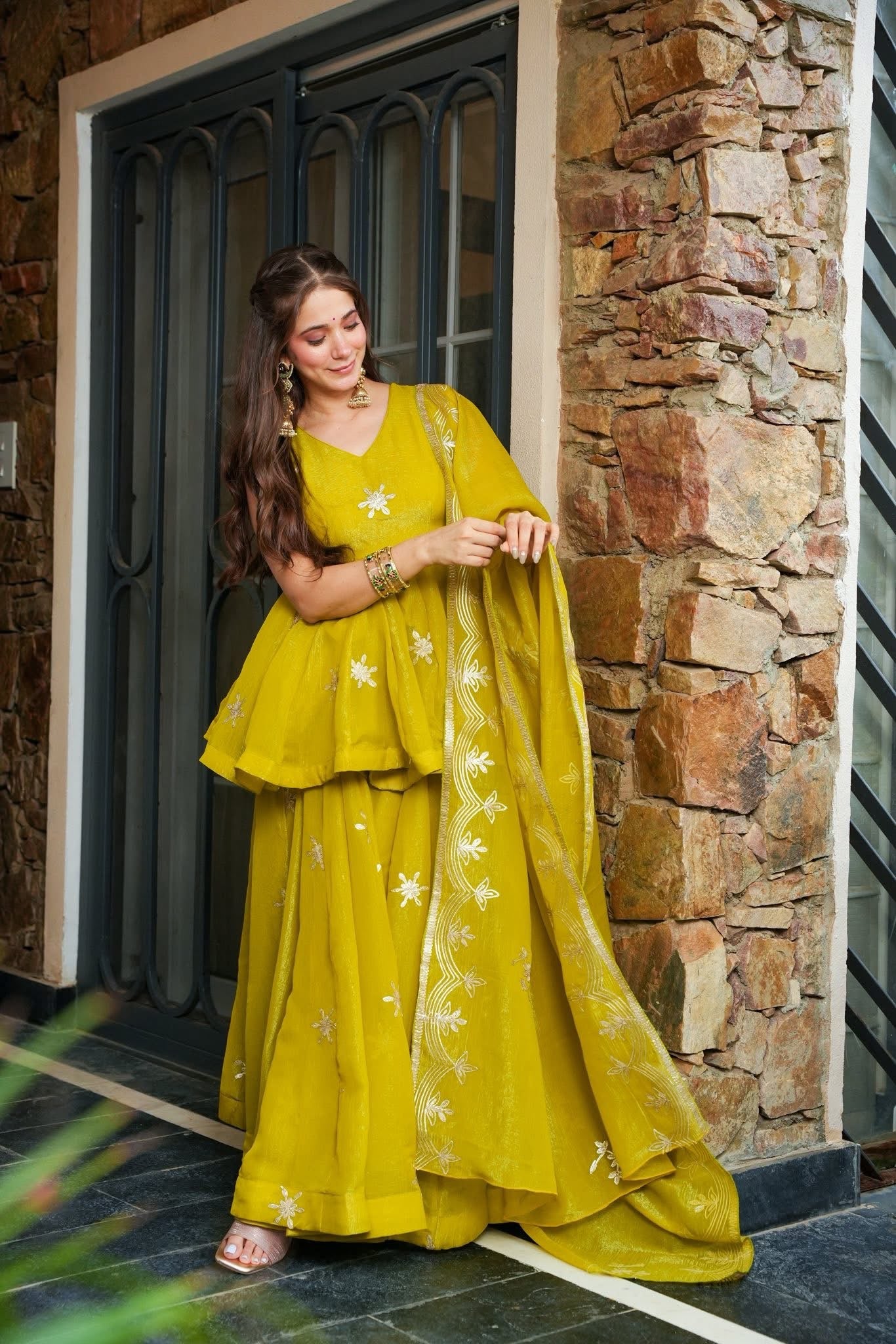 Buy Sivara Organza Sharara Set Online in India Buy Sivara Organza Sharara Set Online in India