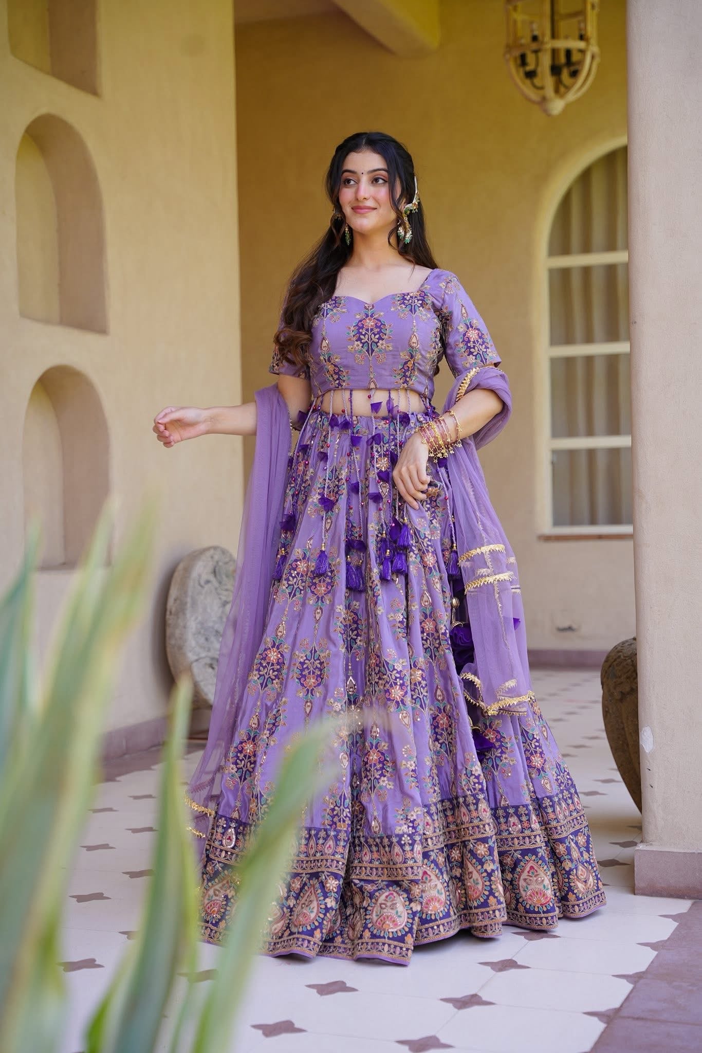 Buy Purple Shimmer Heavy Lehenga Set Online in India Buy Purple Shimmer Heavy Lehenga Set Online in India