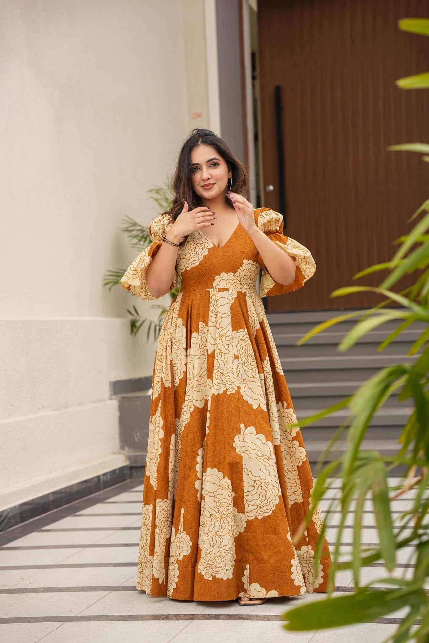 Buy Sunflower cotton maxi Online in India | Idaho Clothing Buy Sunflower cotton maxi Online in India | Idaho Clothing