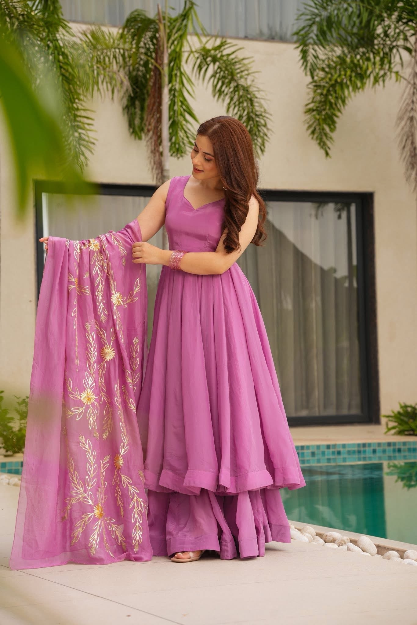 anarkali pink dress Peach Anarkali Suit Usa/hand Embroidery Anarkali Kurta/light Pink Anarkali  Dress/elbow Sleeves Dress Anarkali/indian Dresses/pink Anarkali