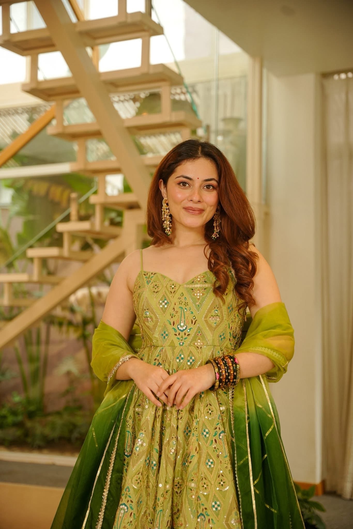 Mehervana Heavy Embroidered Maxi Set