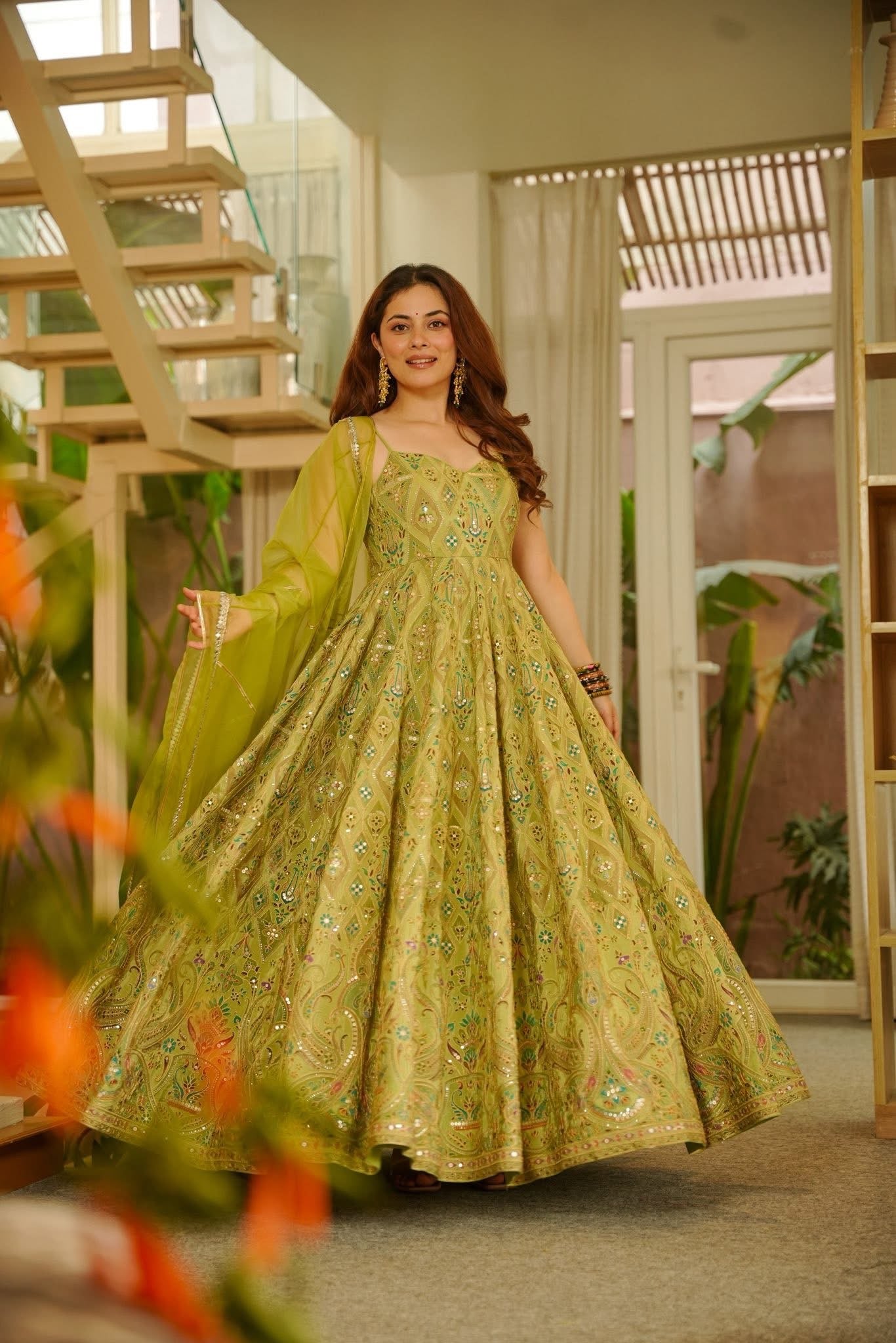Buy Mehervana Heavy Embroidered Maxi Set Online in India | Idaho Clothing Buy Mehervana Heavy Embroidered Maxi Set Online in India | Idaho Clothing