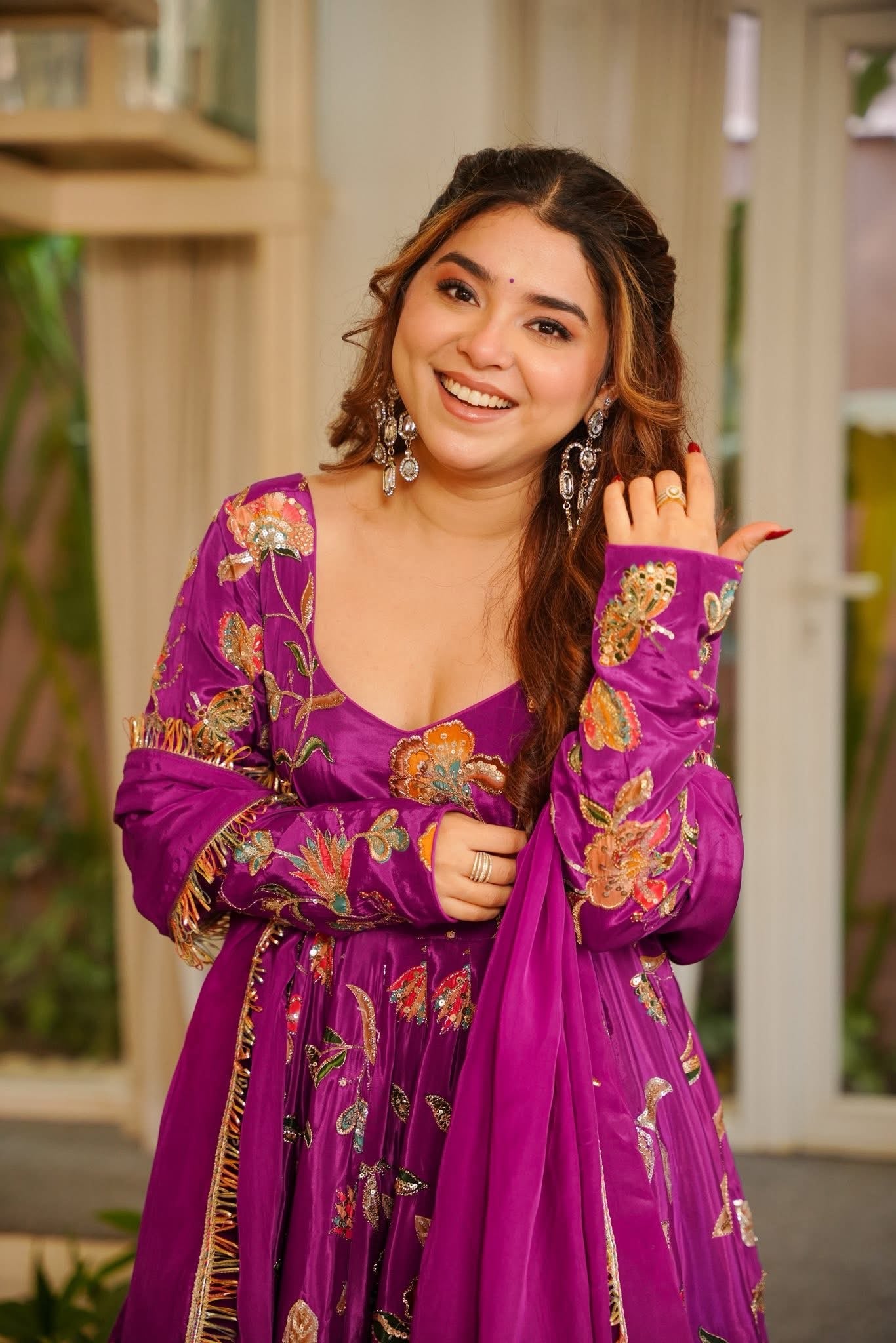 Kavyanshi Purple Heavy Embroidered Suit Set