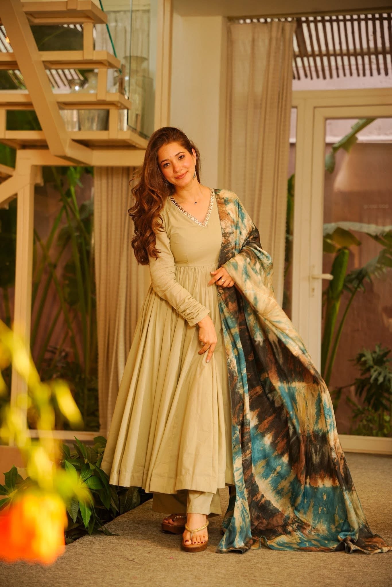 Buy Bani Cotton Anarkali Suit Set Online in India