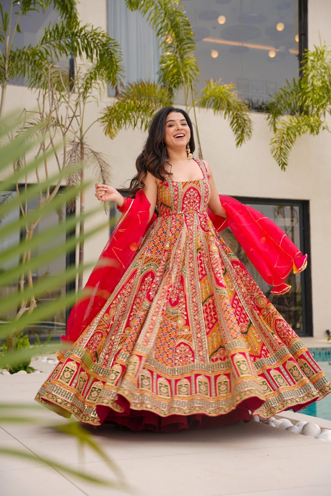maxi anarkali dress Elegant Off-White Floral Printed Anarkali Style Maxi Dress with Tie-Up Mangaldeep NX