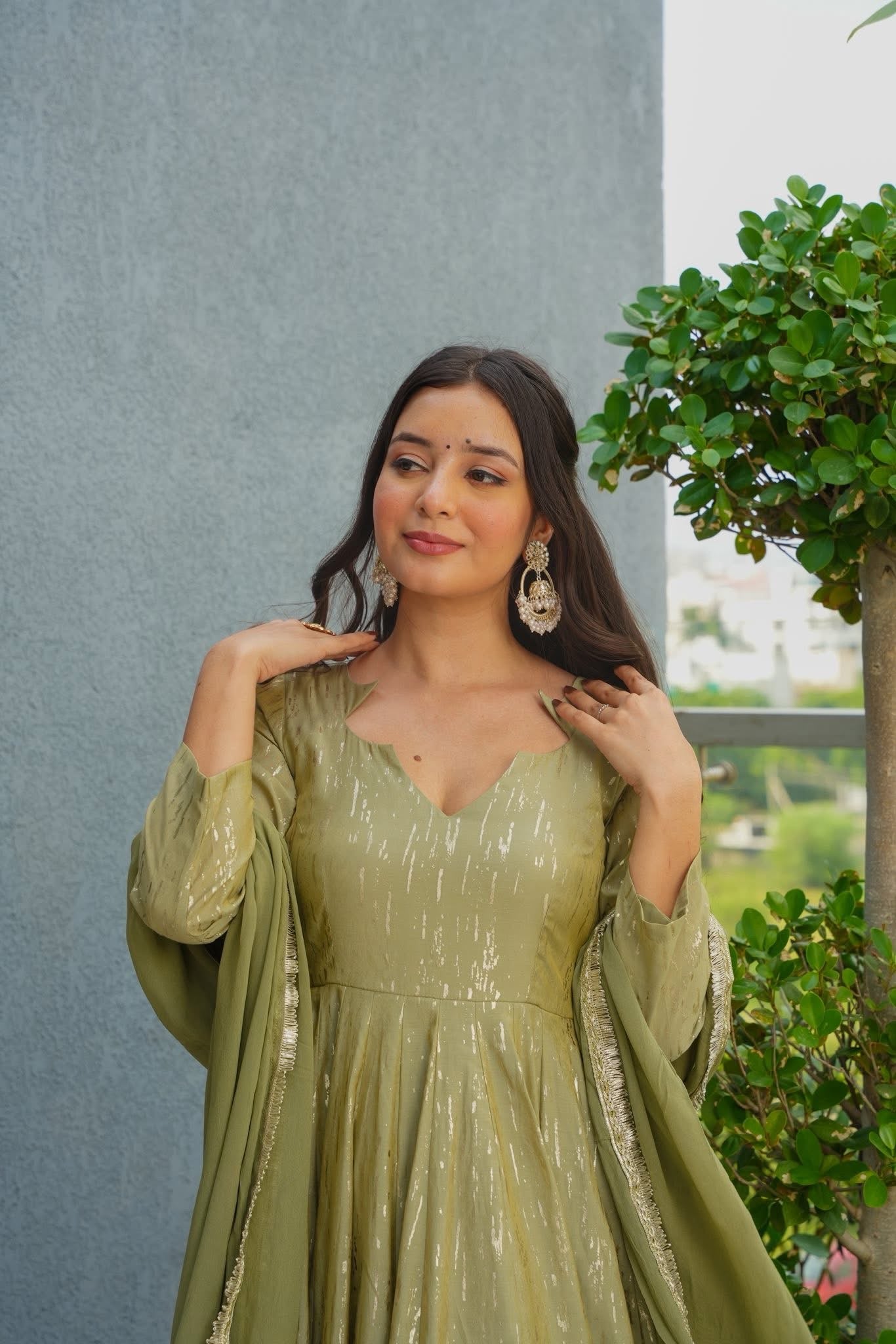 Inaaya Noori Anarkali Suit Set with Dupatta