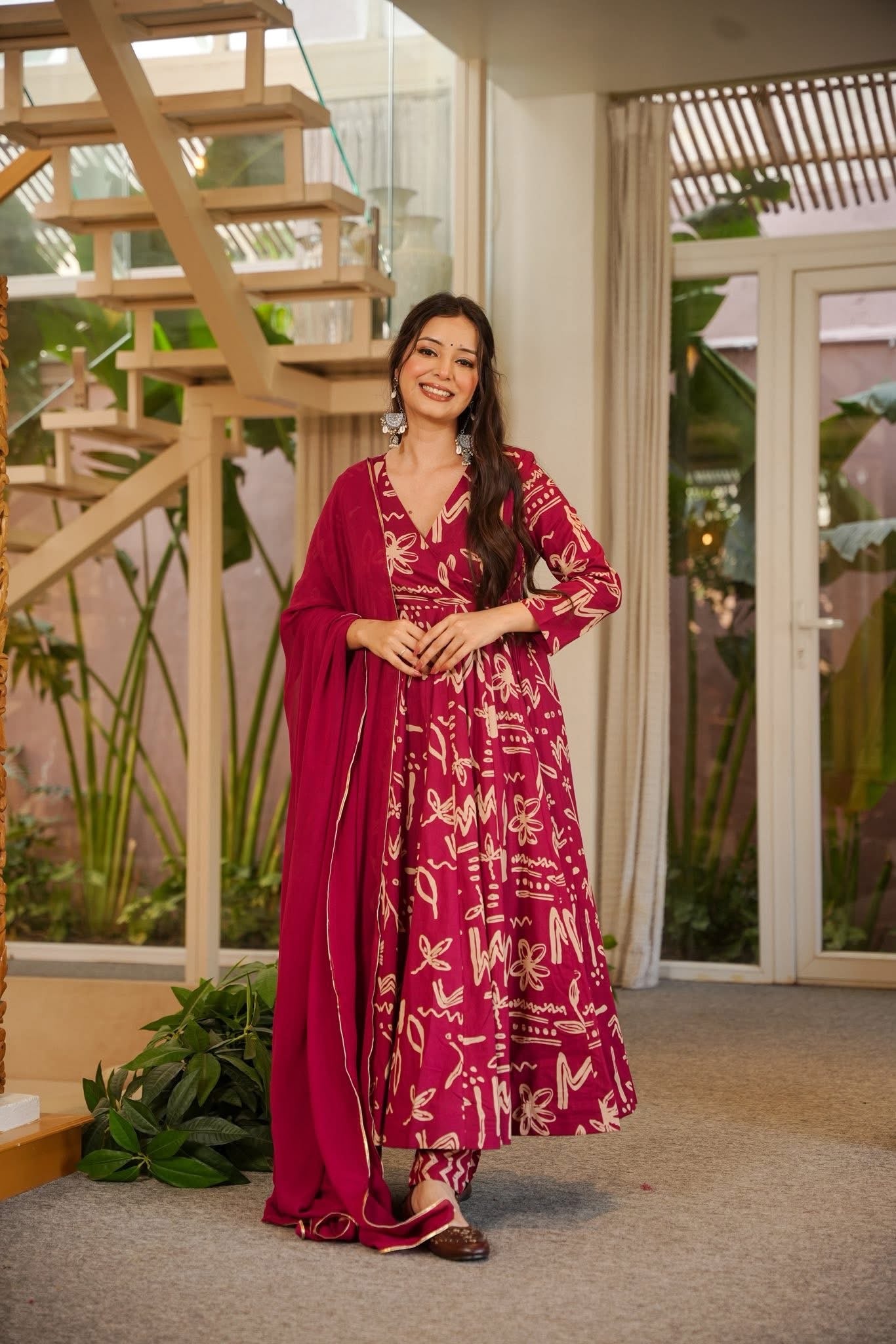 Buy Yashra Cotton Angrakha Suit Set Online in India