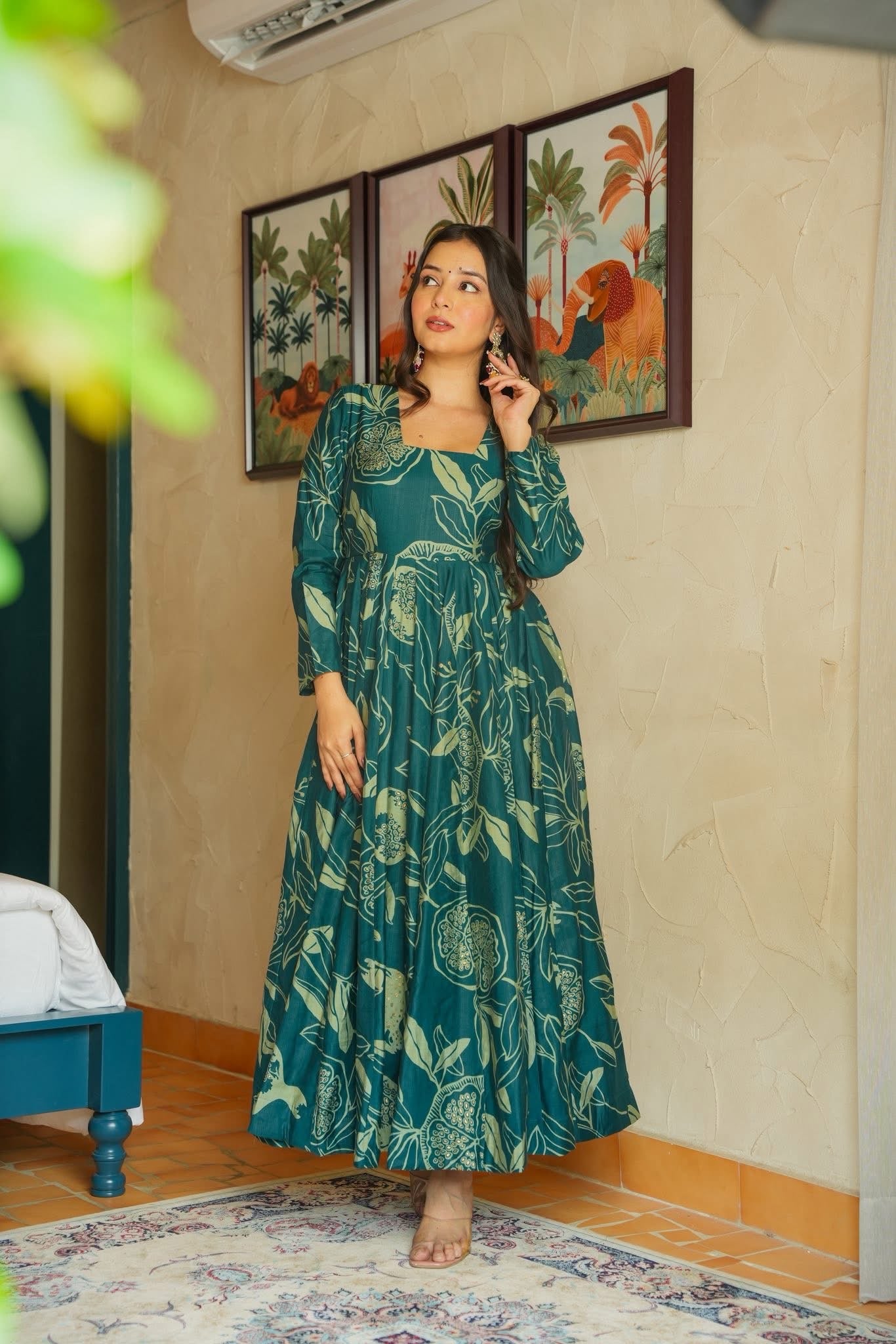 kurta maxi dress Buy Sable Green Muslin Kurta Set Online in India