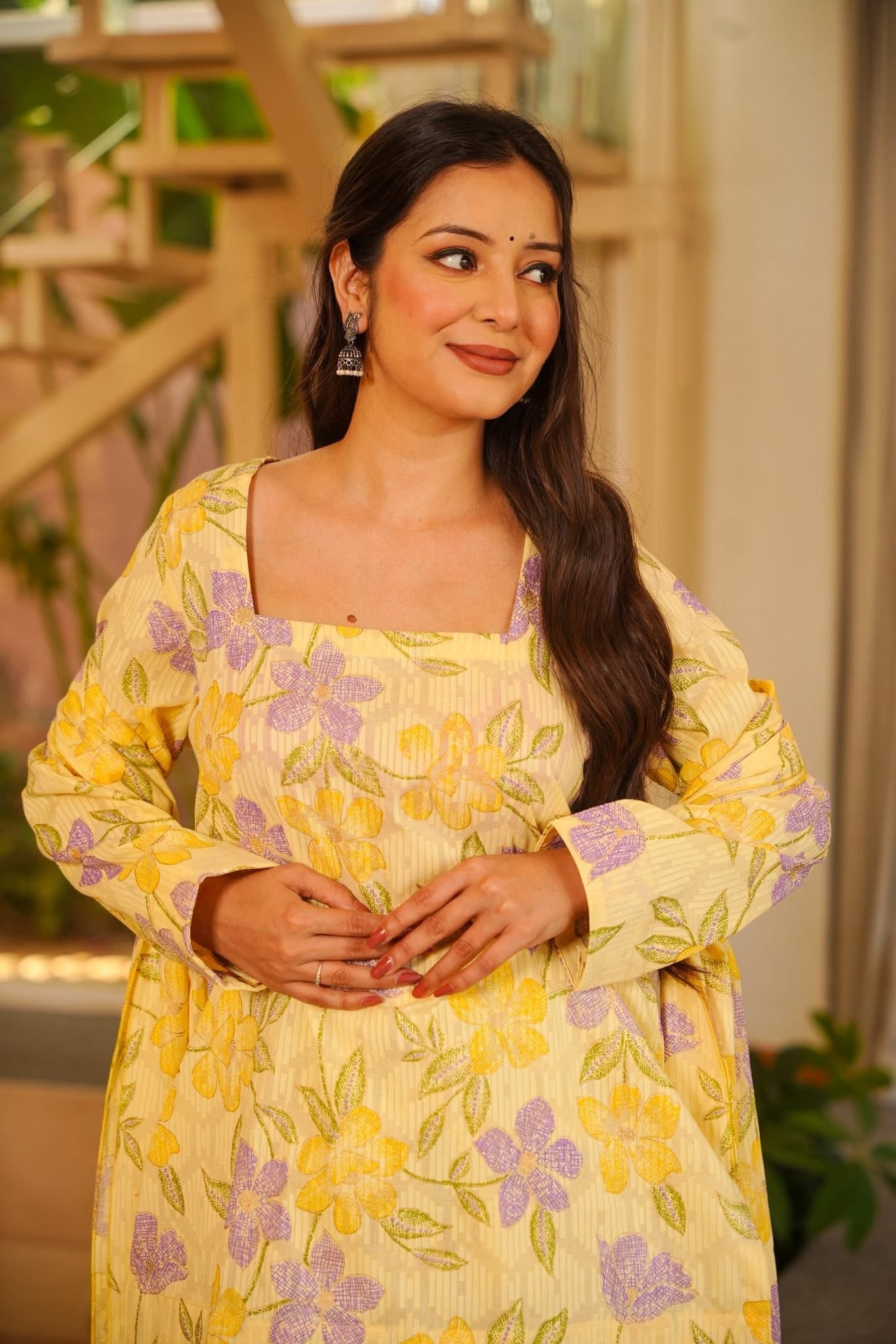 Neeti Yellow Cotton Farsi Salwar Set