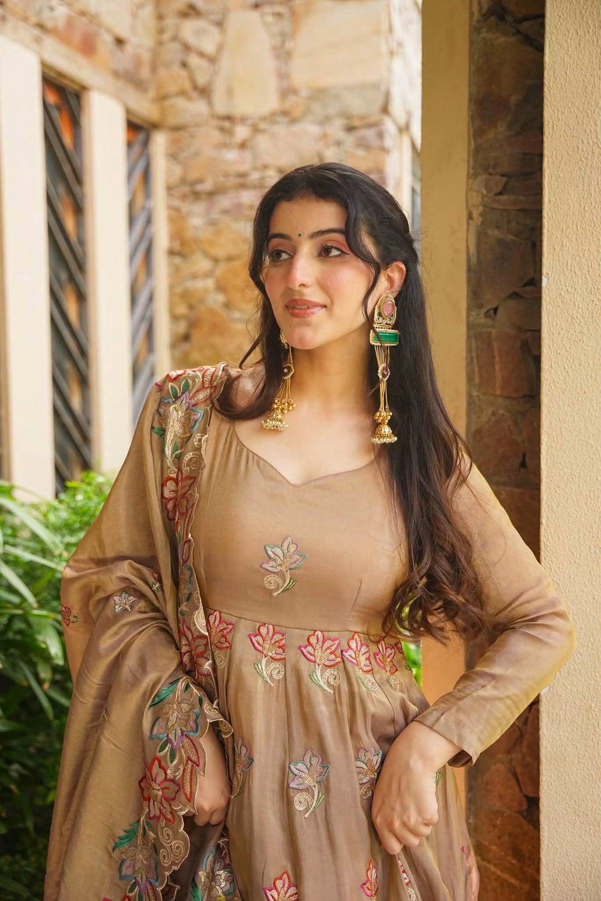 Dravika Dazzle Heavy Embroidered Maxi Set