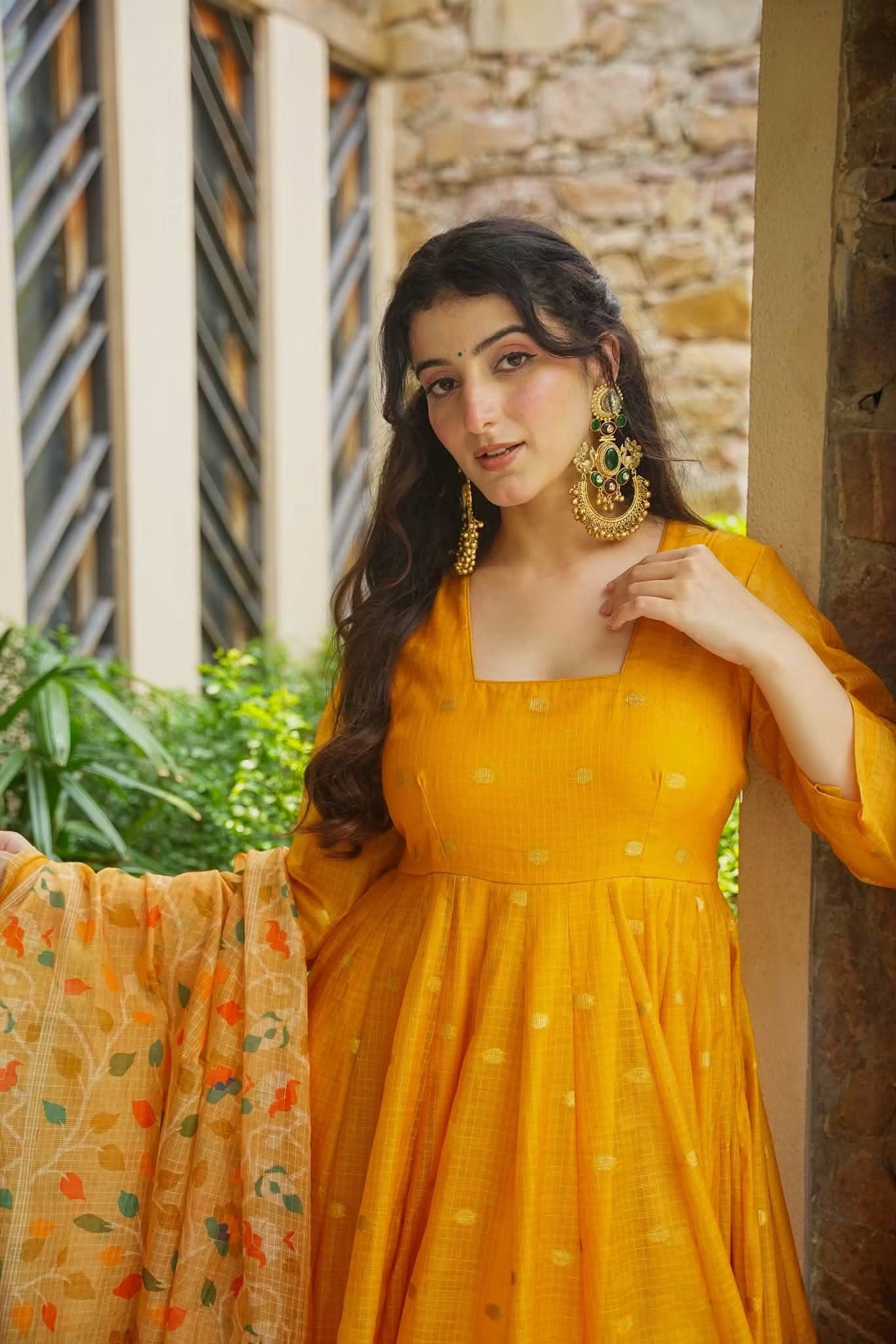 Vihana Kota Doria Anarkali Suit Set