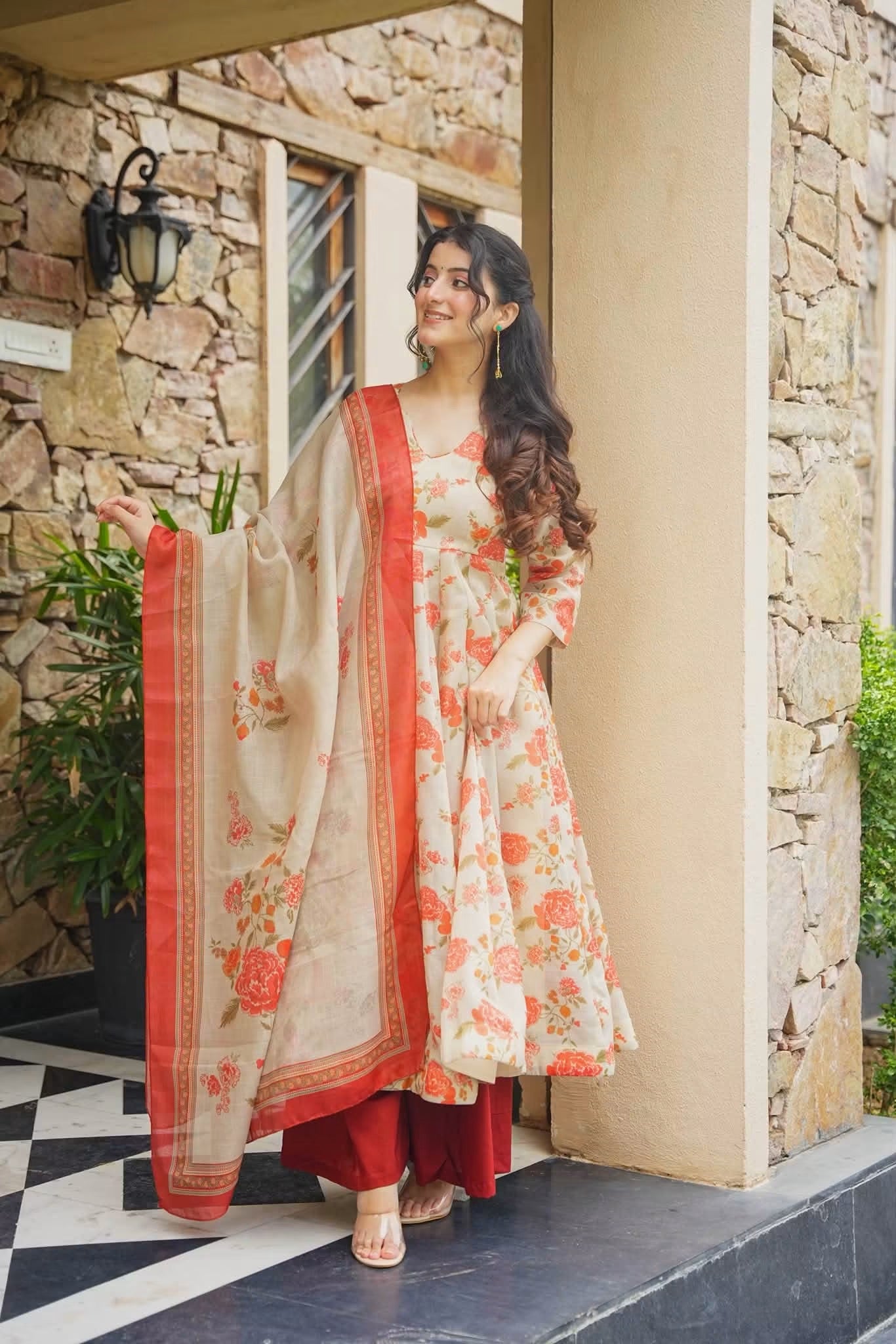 Veya Cosmos Anarkali Suit Set