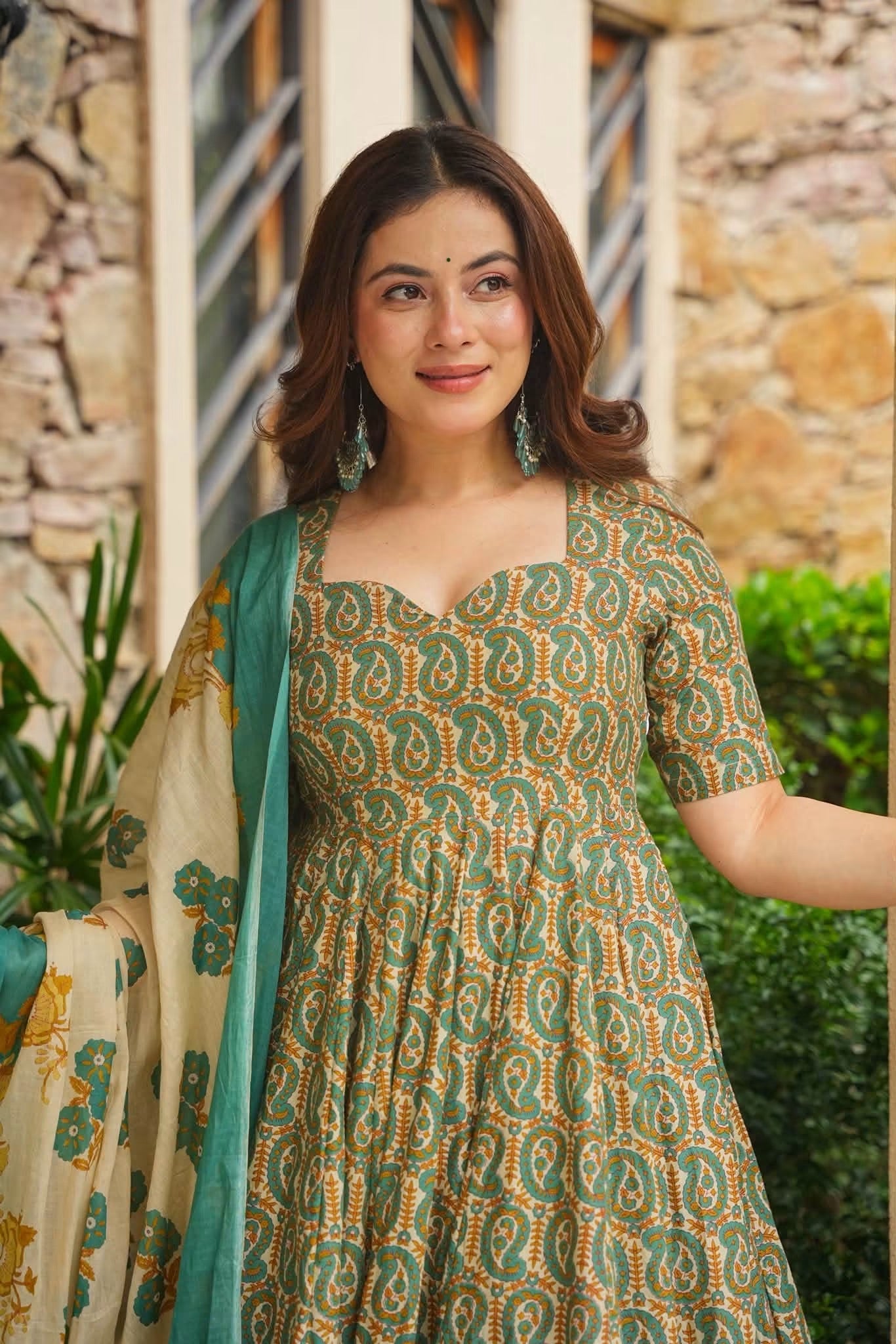 Kairisha Cotton Anarkali Suit Set