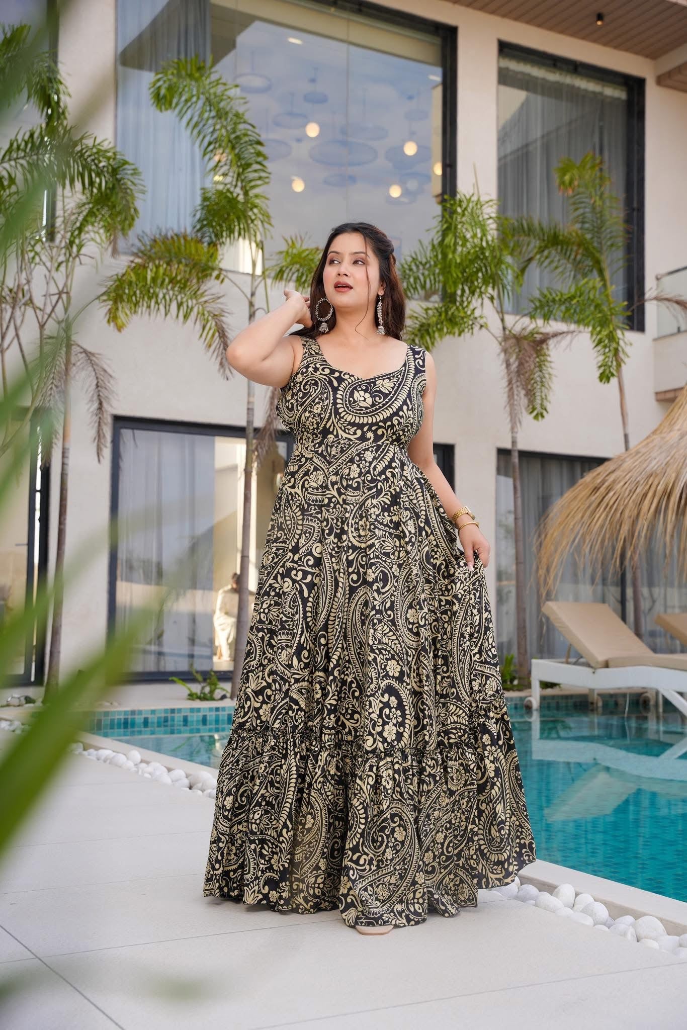 Buy Victorian Cotton Maxi Dress Online in India | Idaho Clothing Buy Victorian Cotton Maxi Dress Online in India | Idaho Clothing