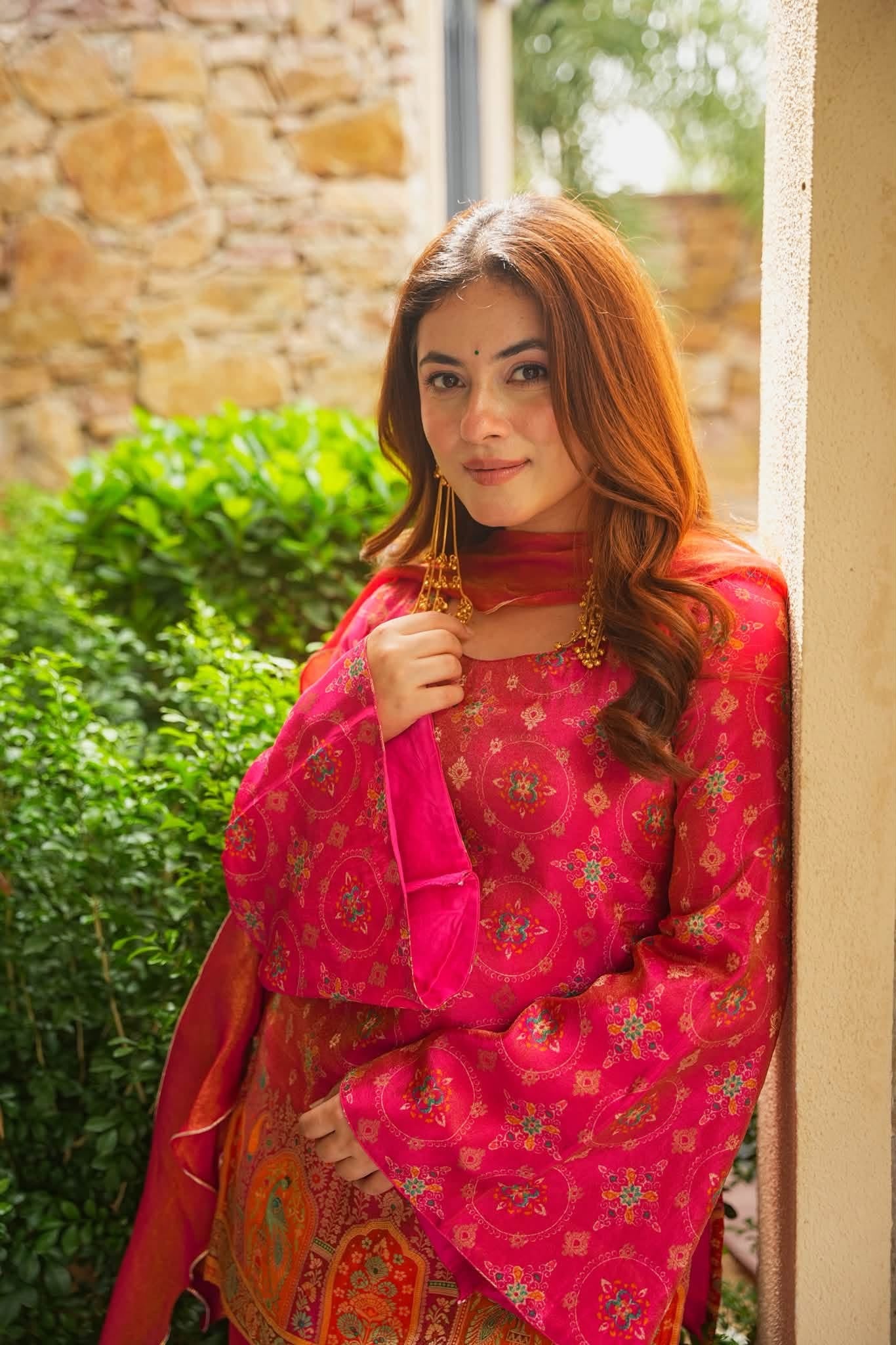 Nazm Pink Ethnic Glam Co-ord Set