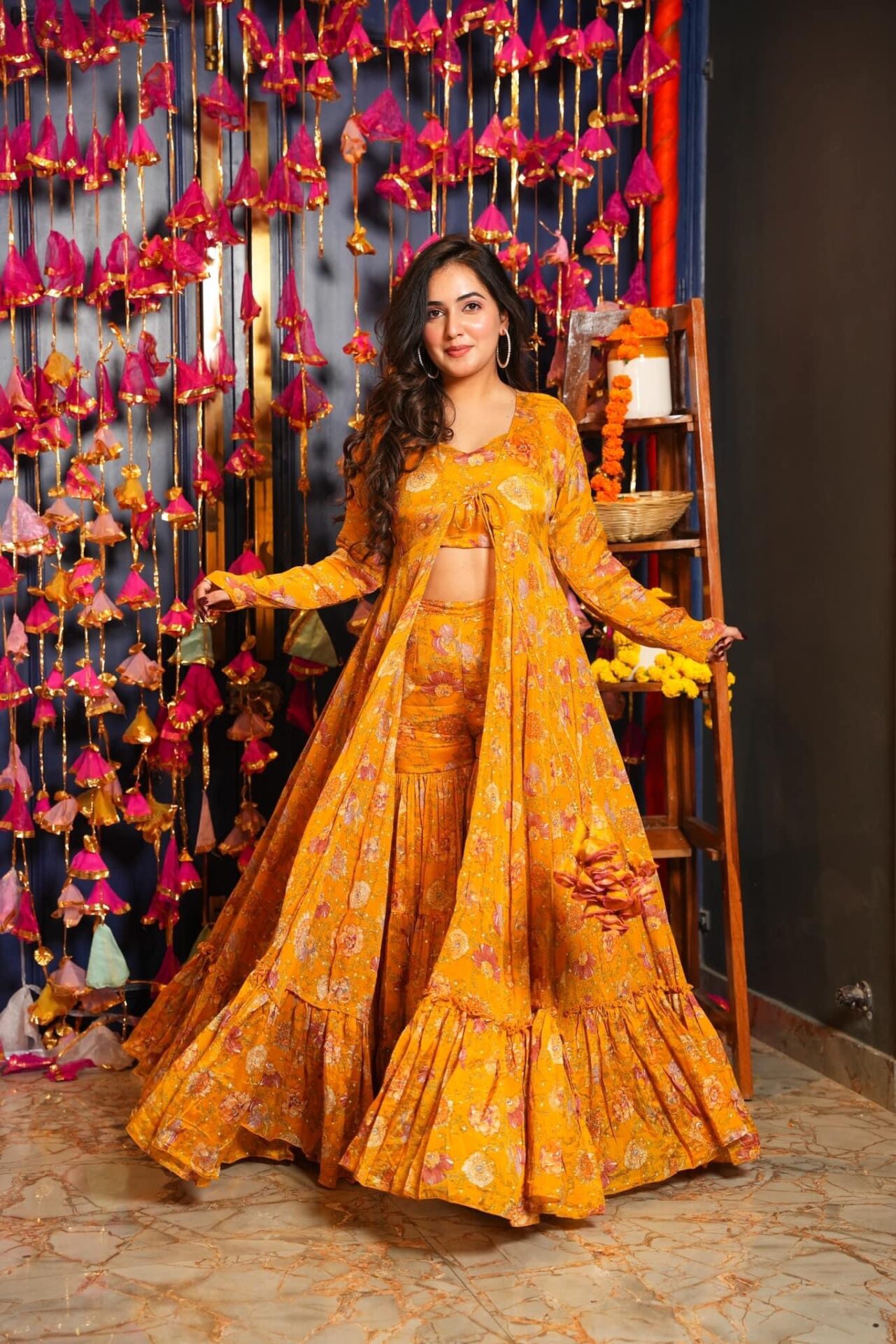 Buy nadira chinon shrug set Online in India Idaho Clothing