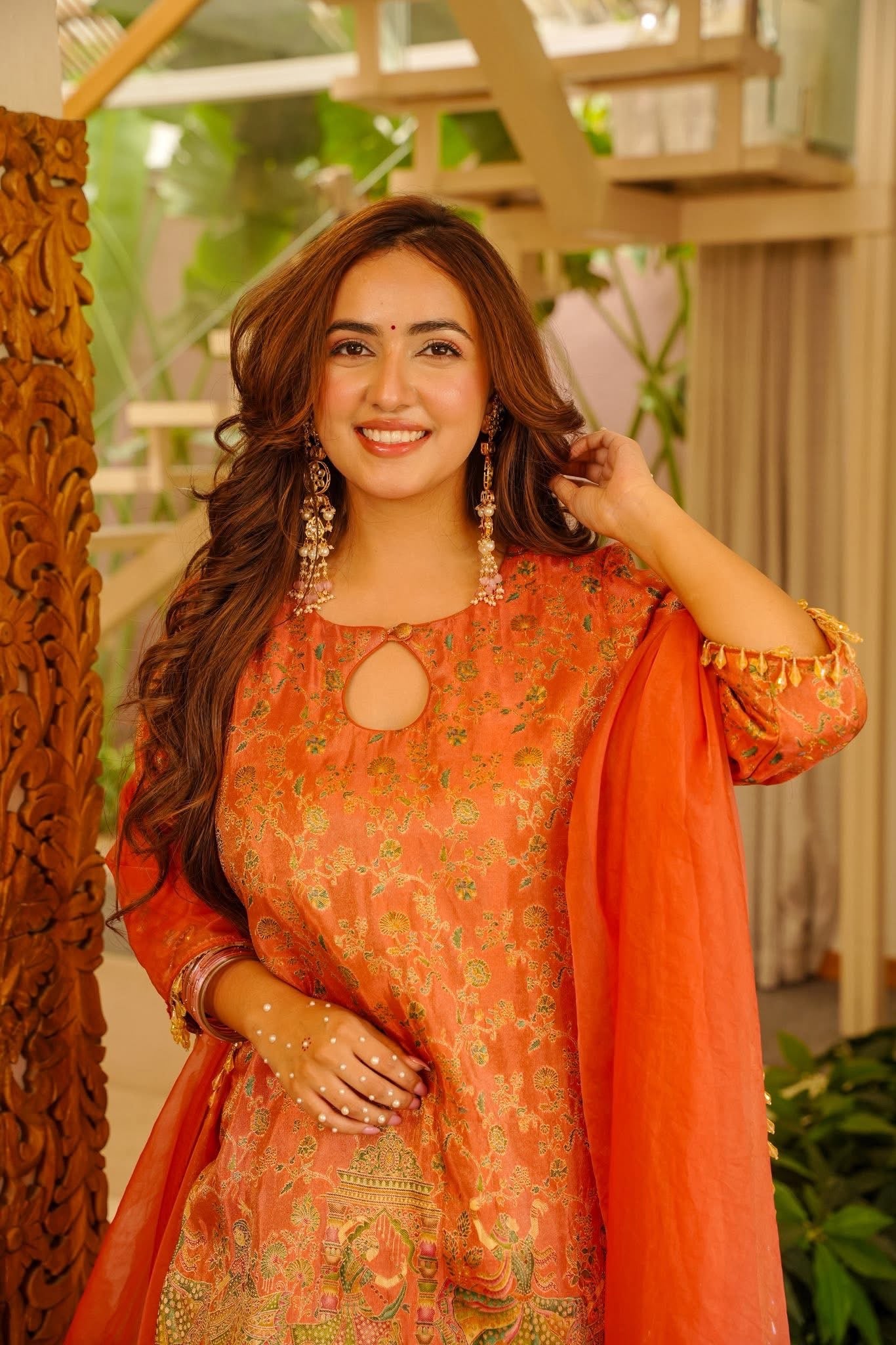 Zehba Pink Heavy Farshi Salwar Set