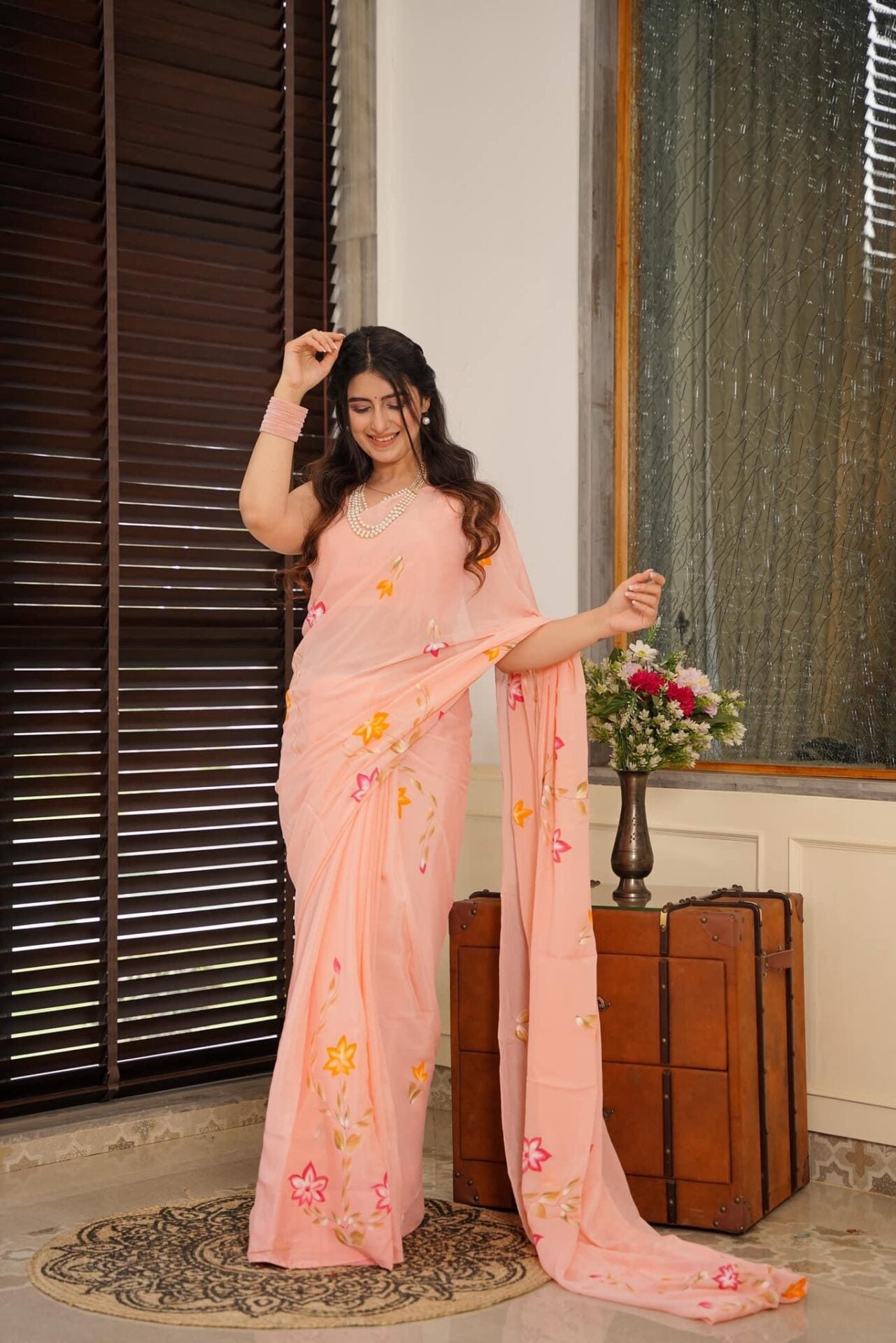 Aaradhana pearl saree