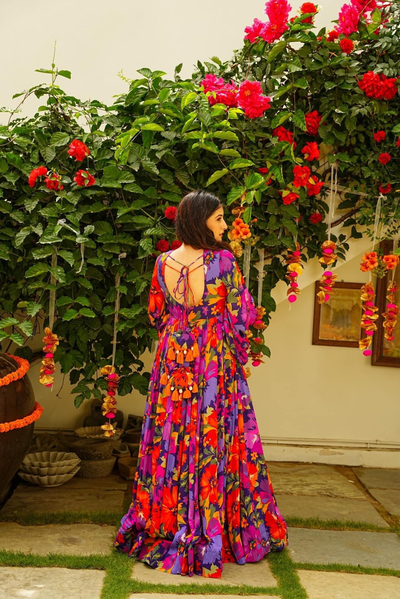 Sadhika Floral Georgette Dress