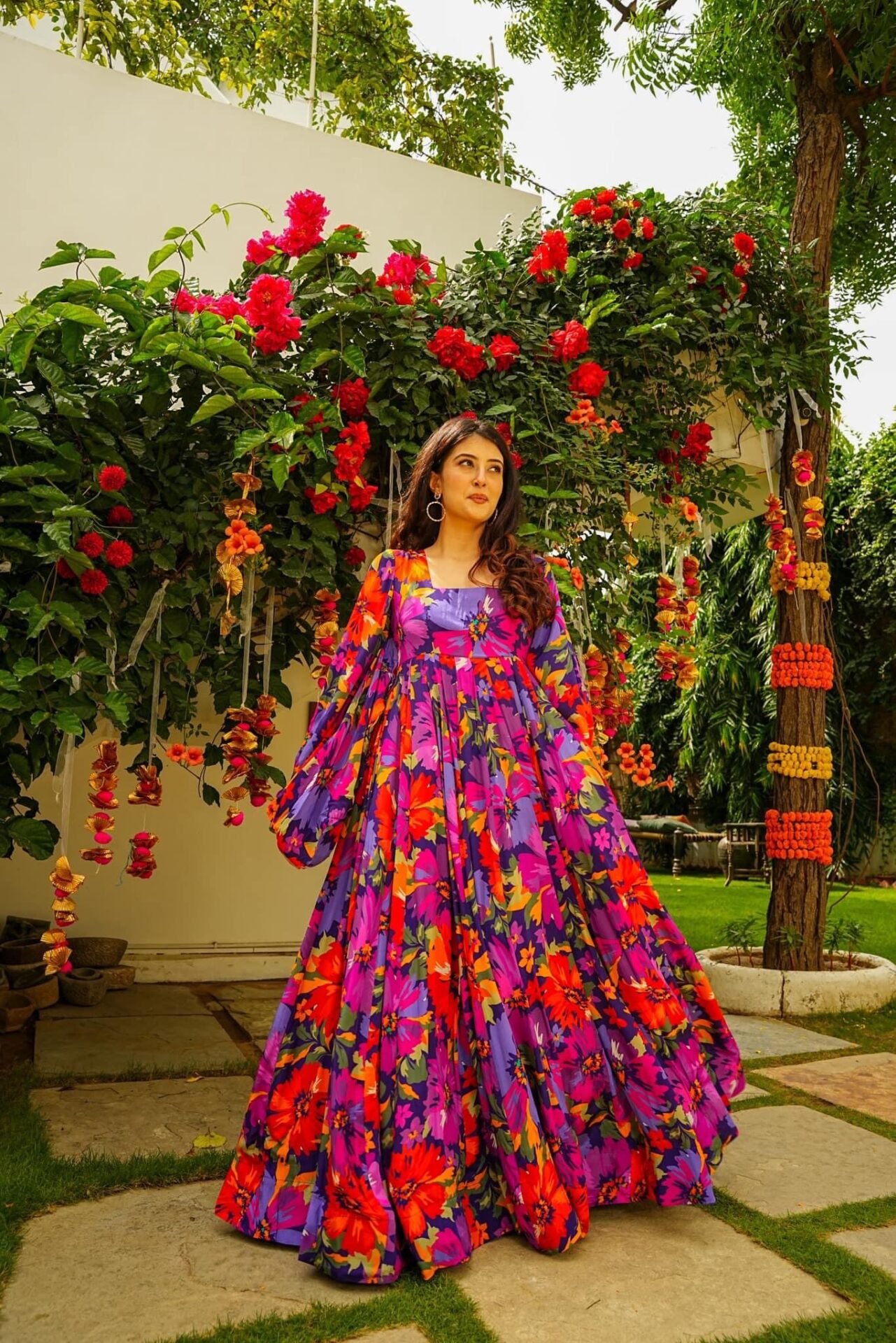 Sadhika Floral Georgette Dress