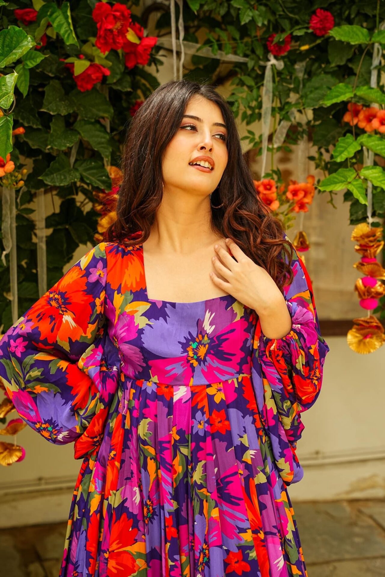 Sadhika Floral Georgette Dress