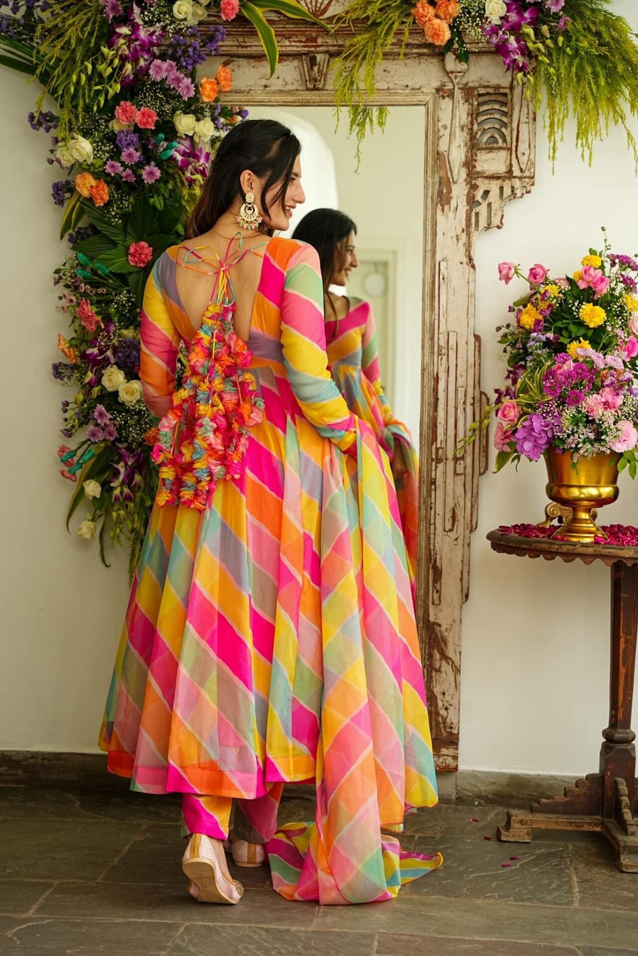 Leheriya organza suit set