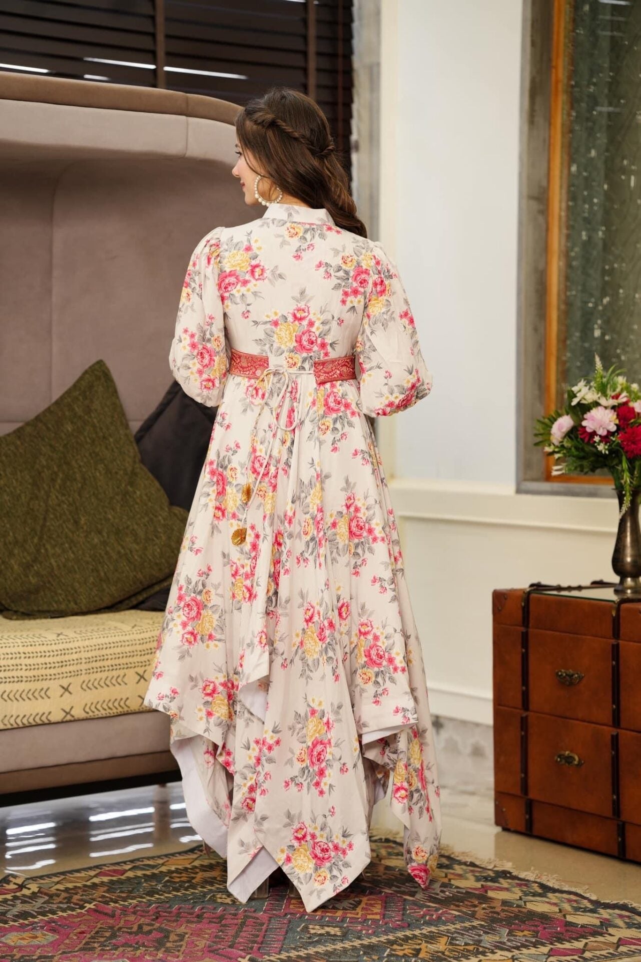 SASHA RAYON ASYMMETRICAL DRESS