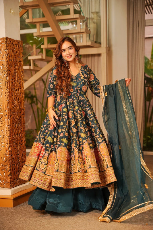 Devina Heavy Embroidered Anarkali Suit Set