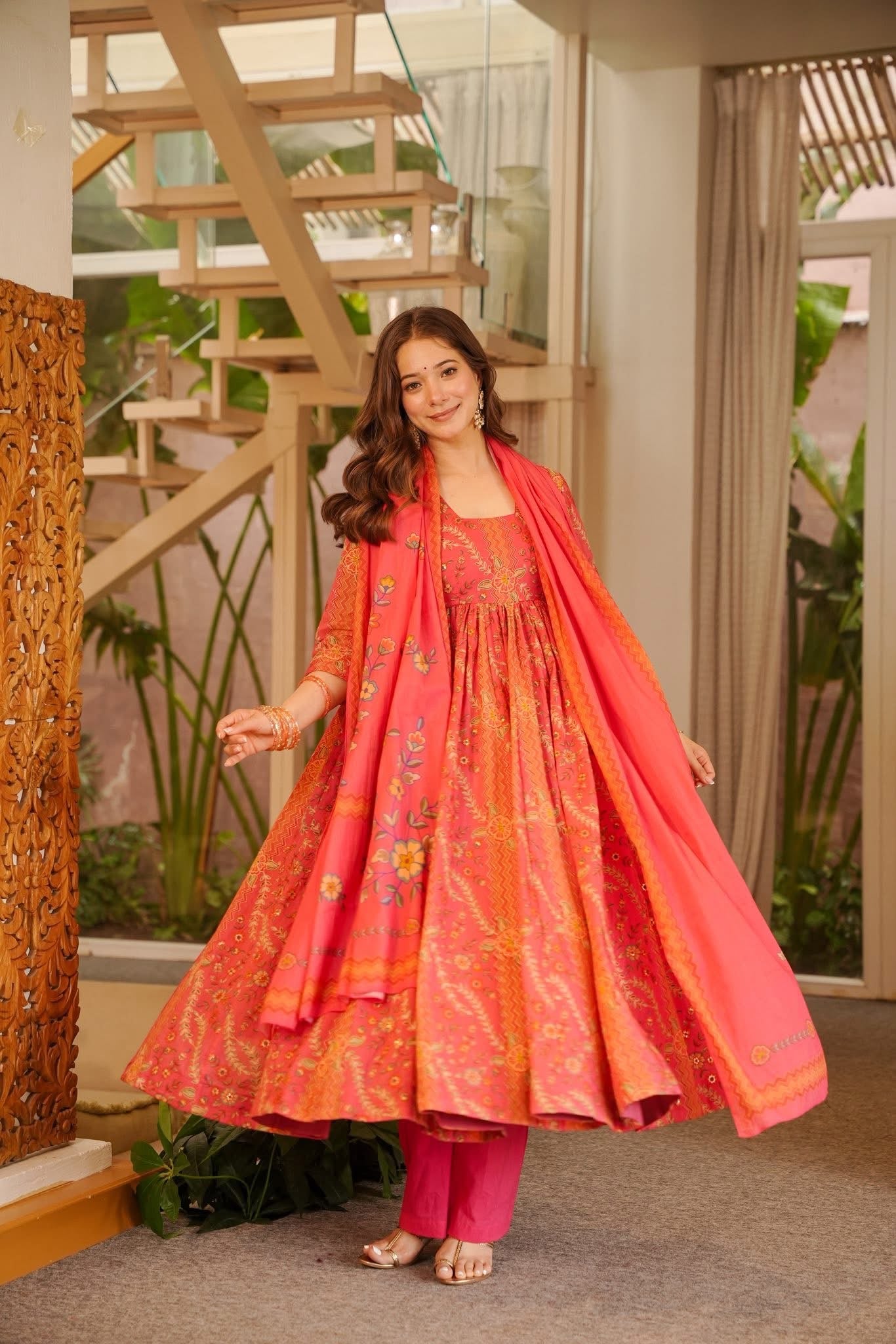 Fanishka Cotton Anarkali Suit Set