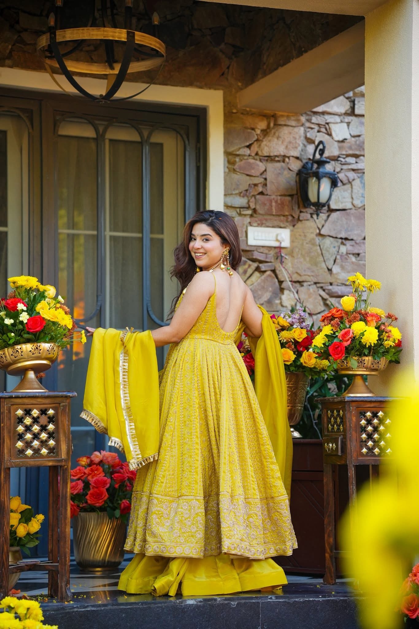 Mehwar Yellow Wedding Wear Suit Set